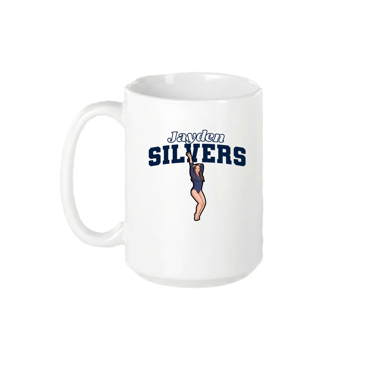 15oz Coffee Mug — Name Arch in White