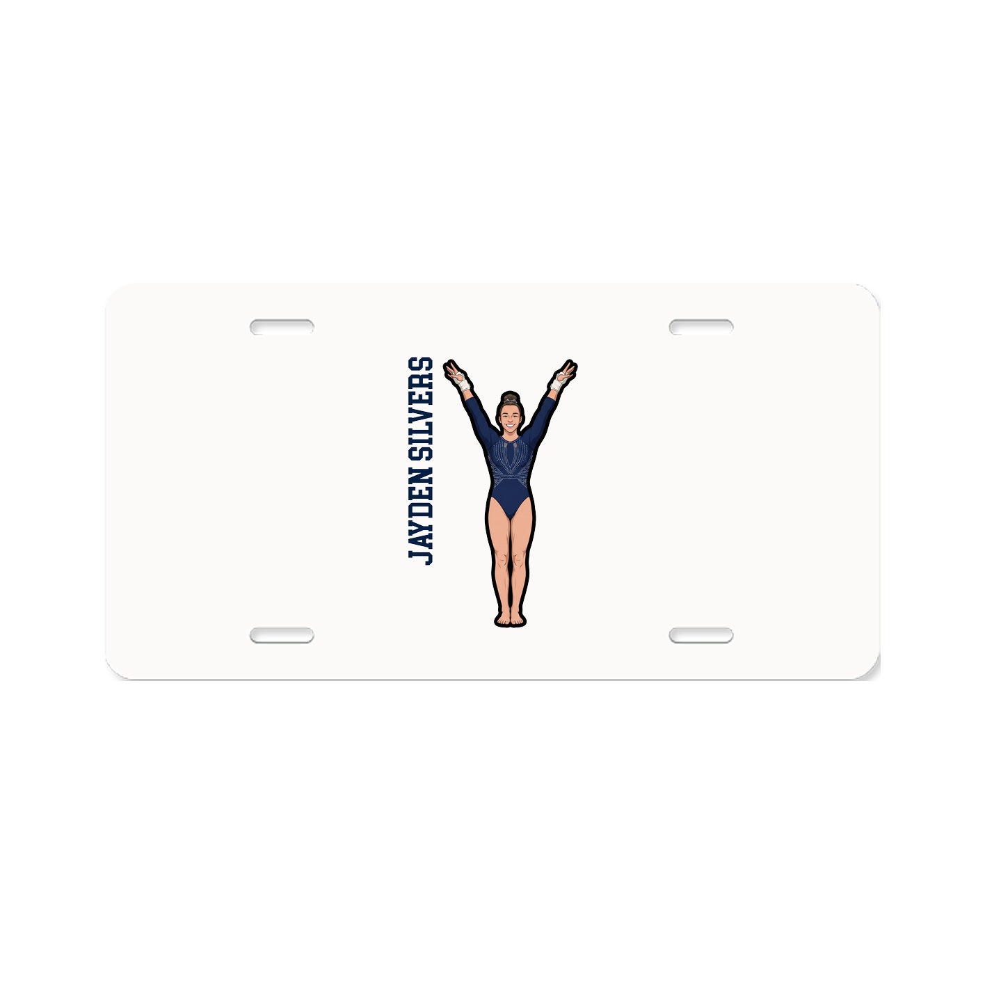 License Plate — Name Vertical in Classic