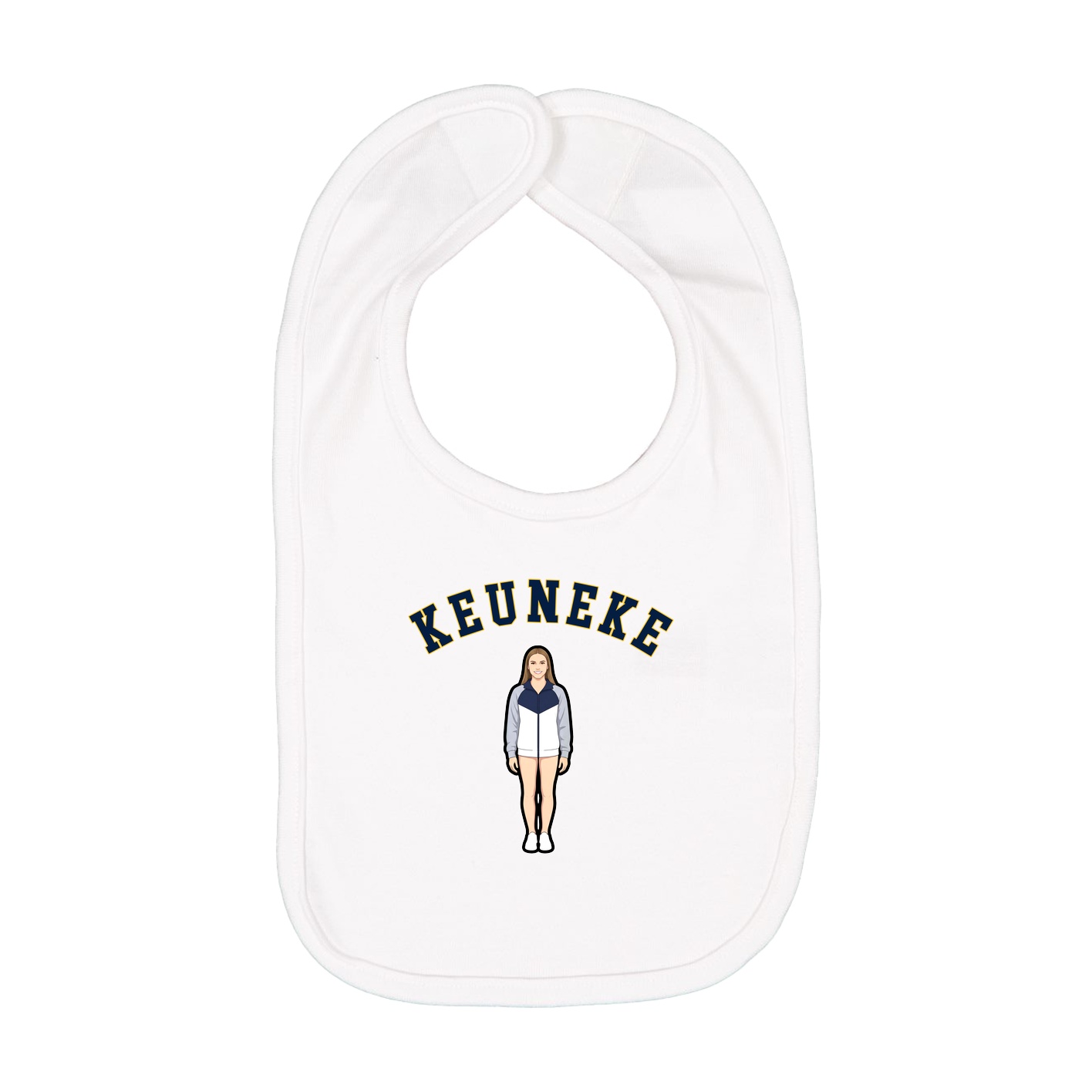 Infant Bib — Shirsey Arch in White