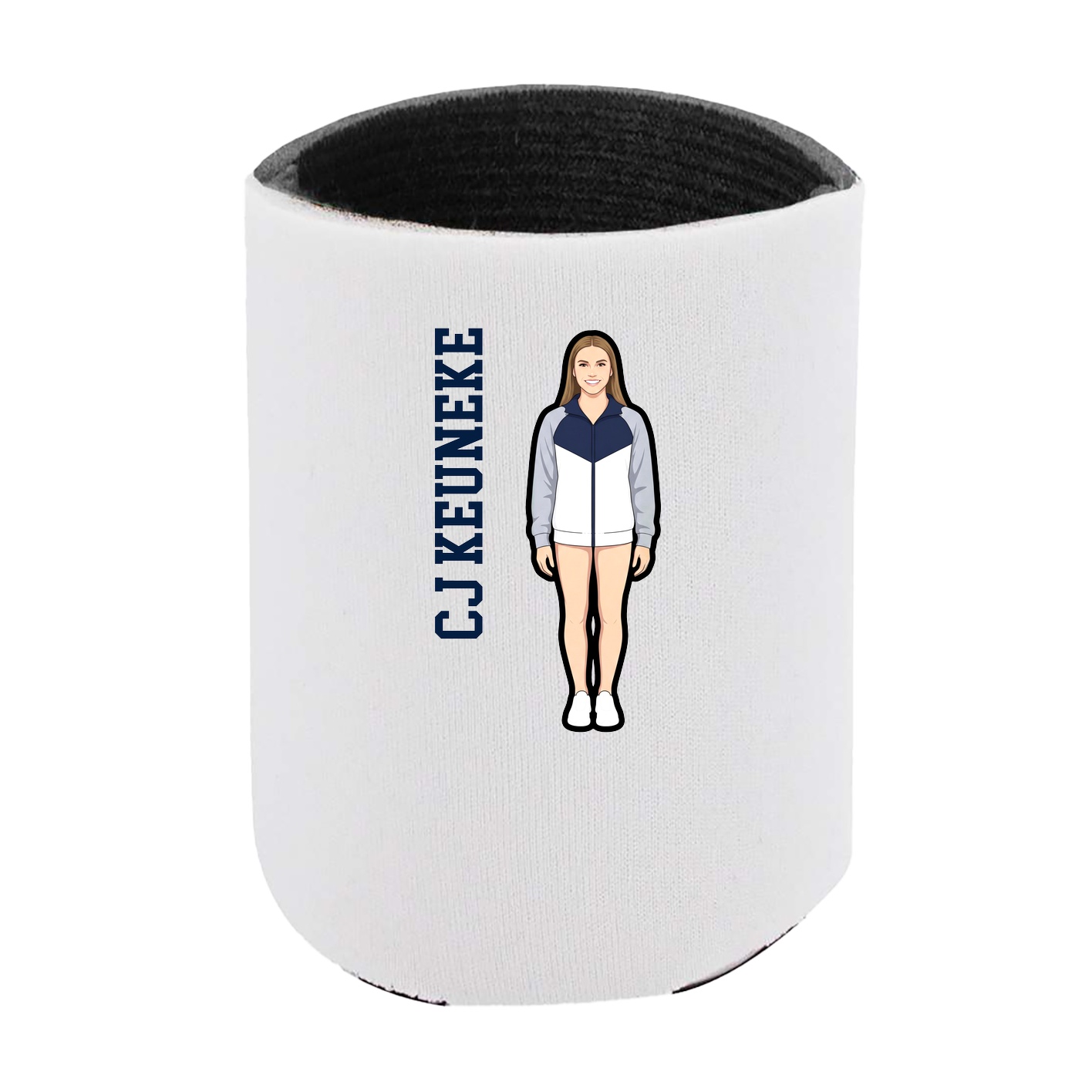 Can Holder — Name Vertical in White