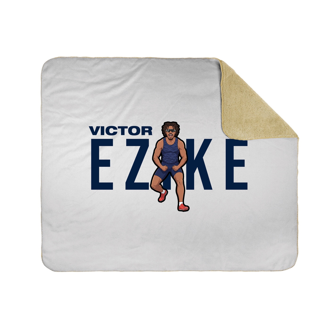 Throw Blanket — Player Name in White
