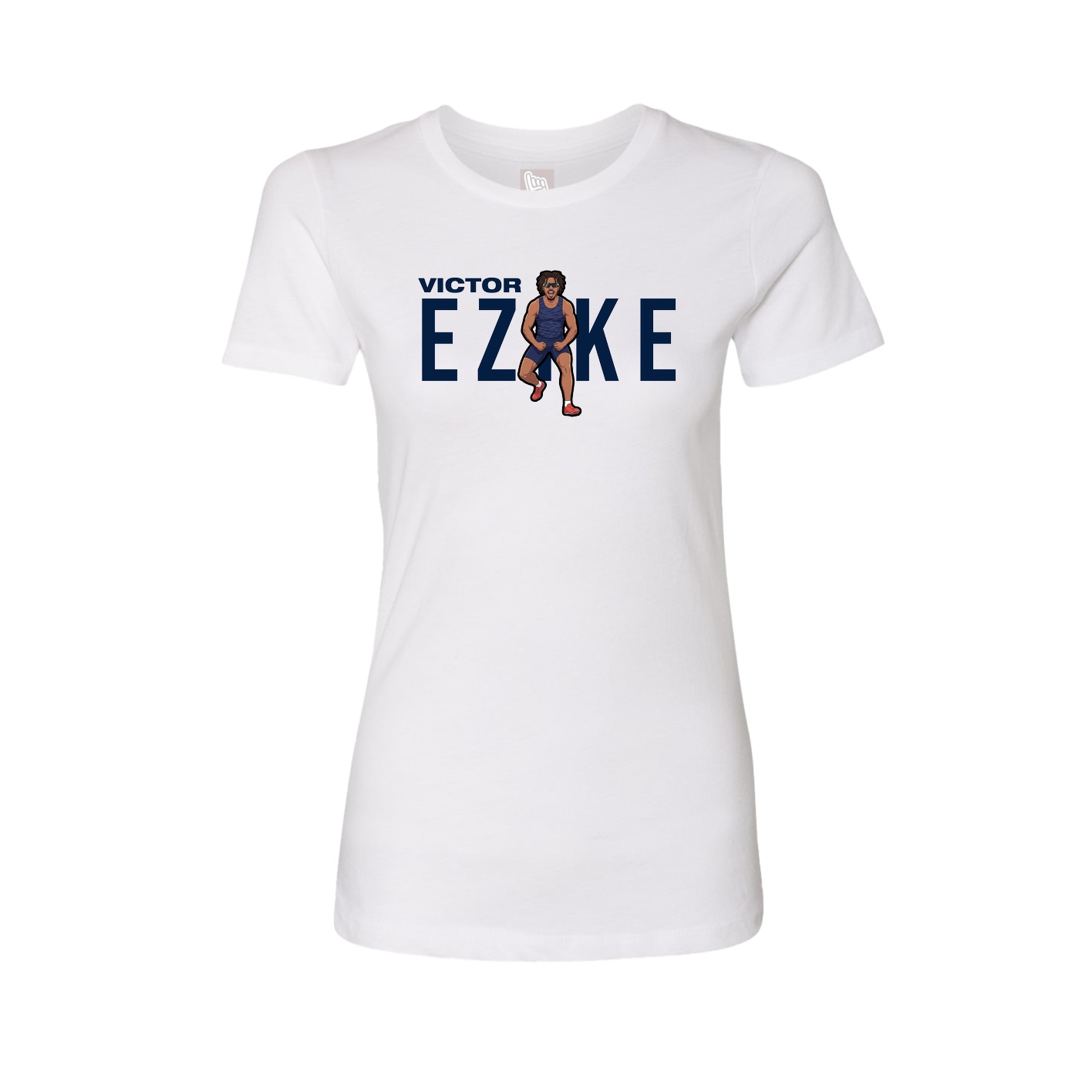 Fitted Women's Tee — Player Name in White