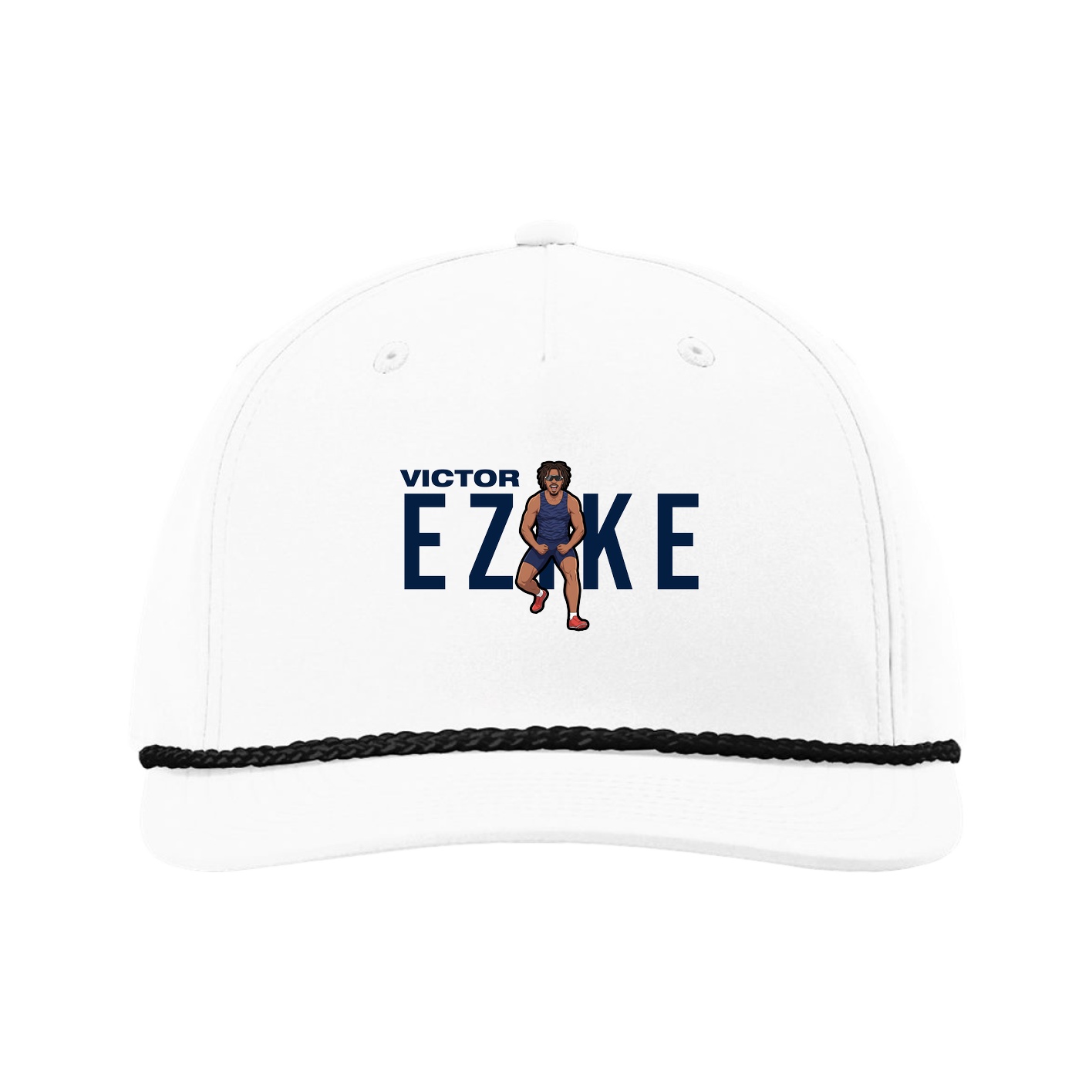 Five-Panel Classic Rope Cap — Player Name in White