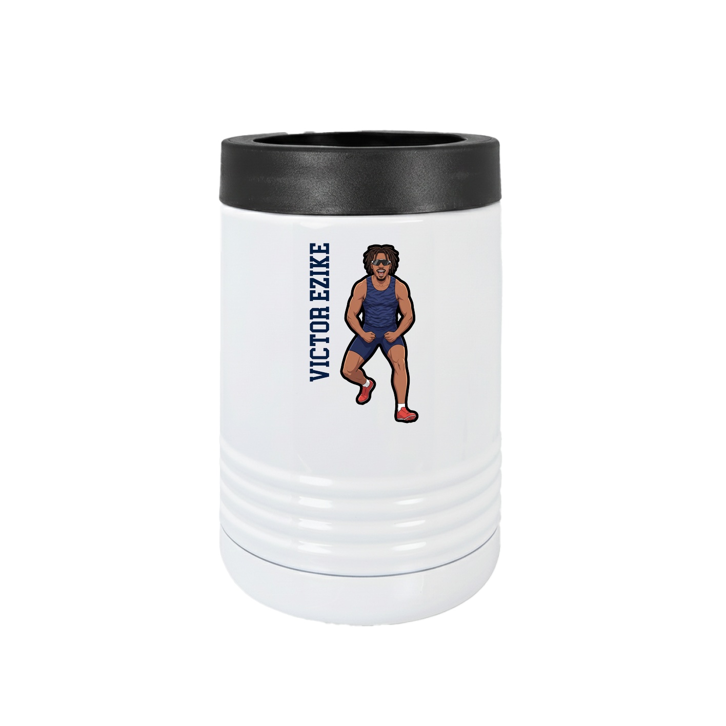 Beverage Holder — Name Vertical in White