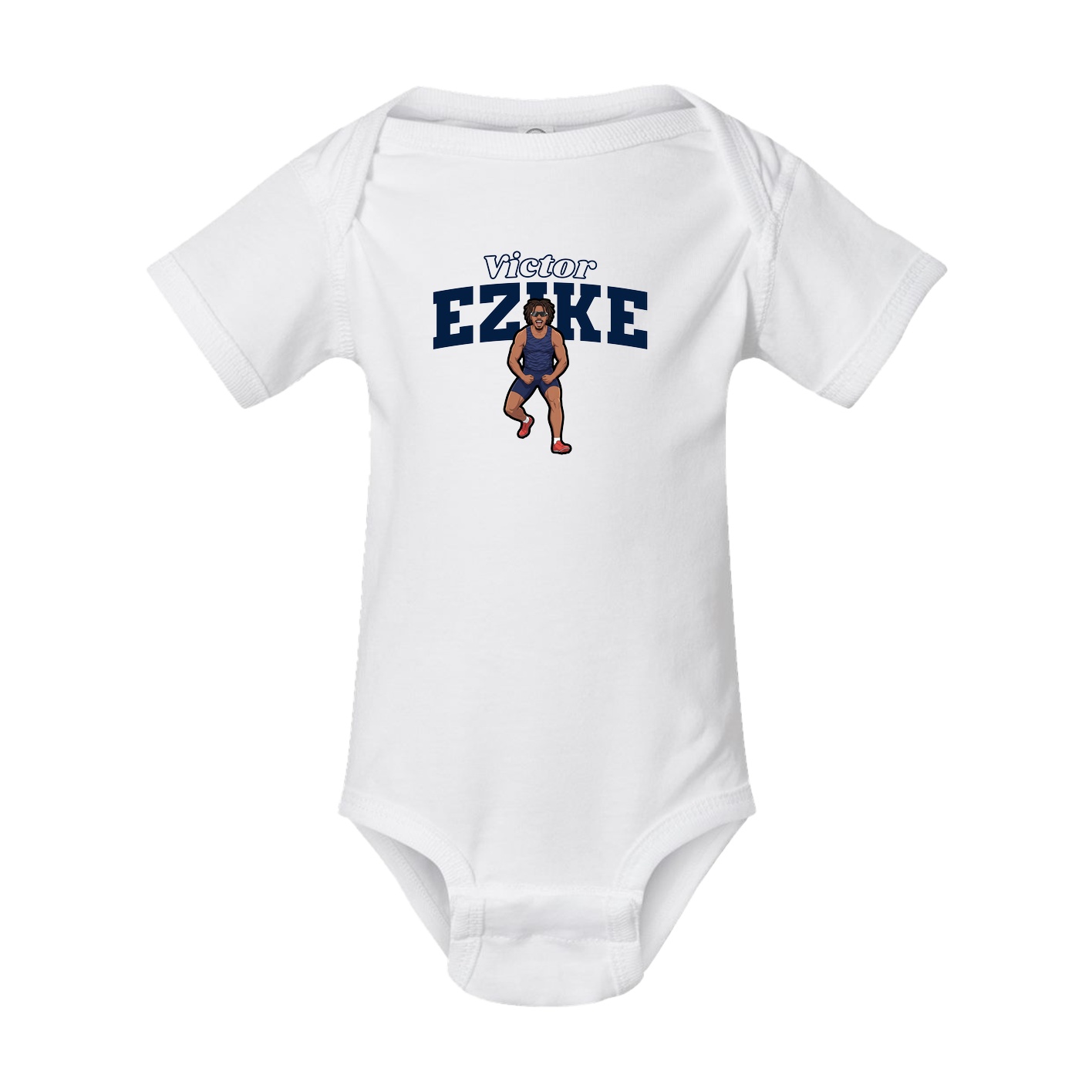 Baby Onesie — Name Arch in White