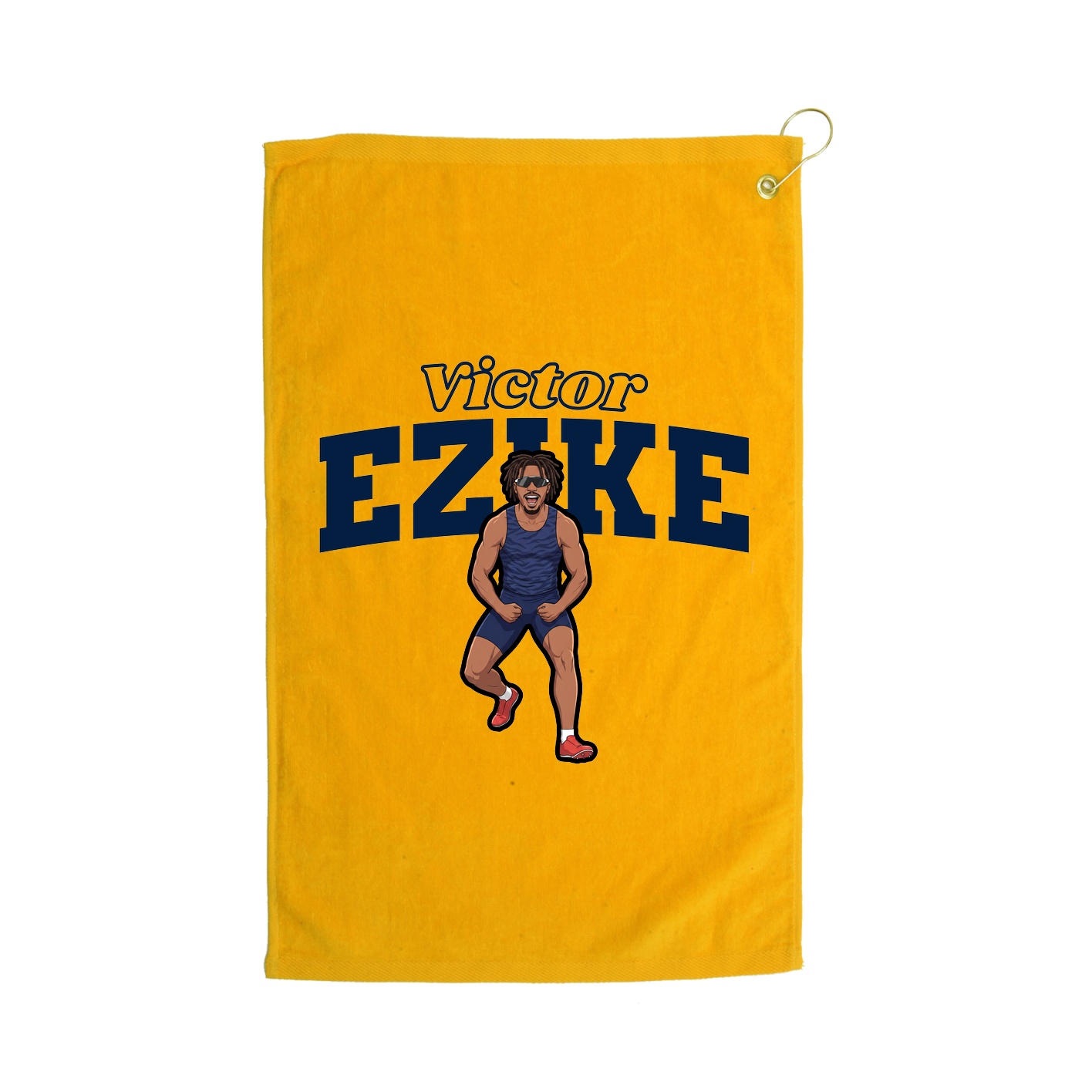 Golf Towel — Name Arch in Gold