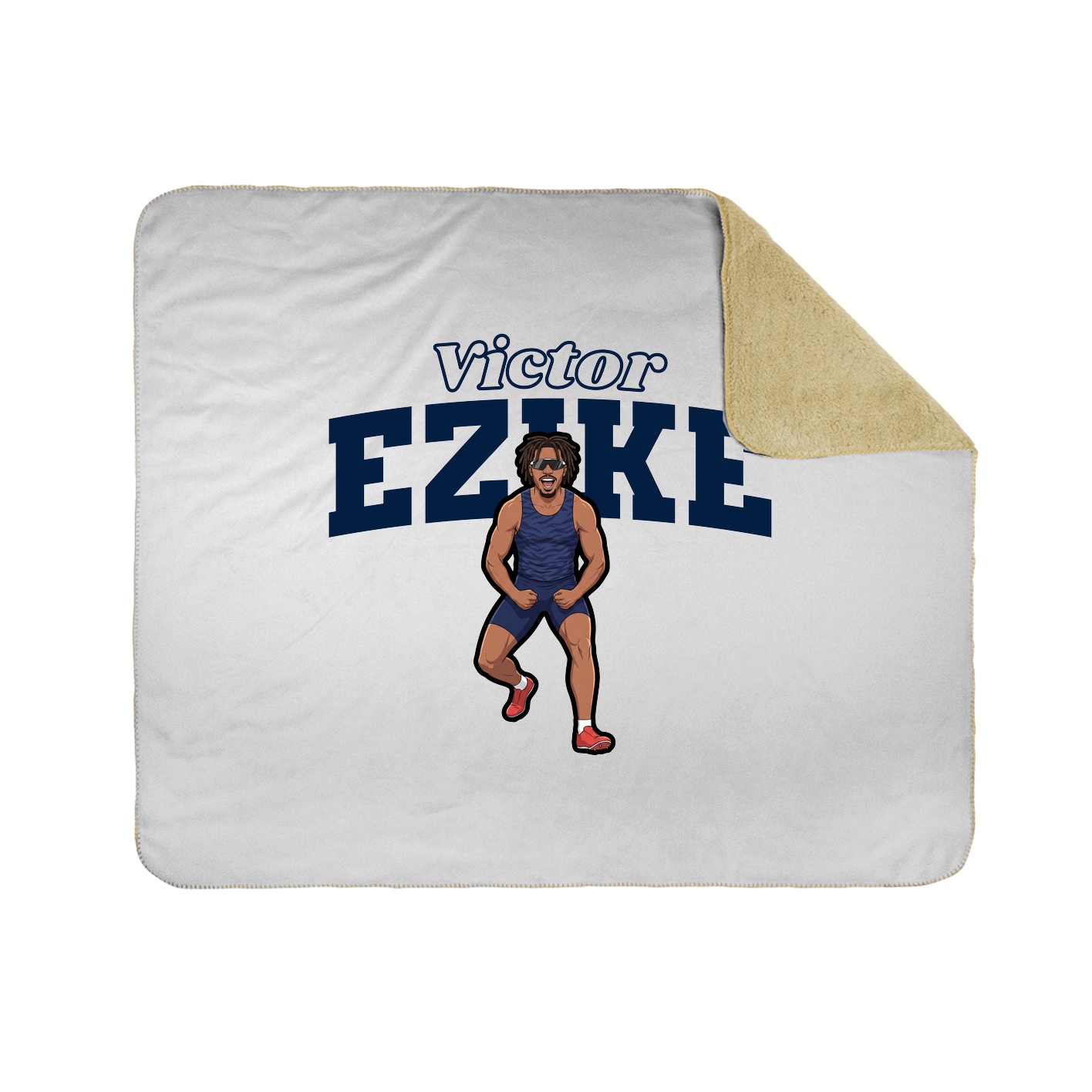 Throw Blanket — Name Arch in White