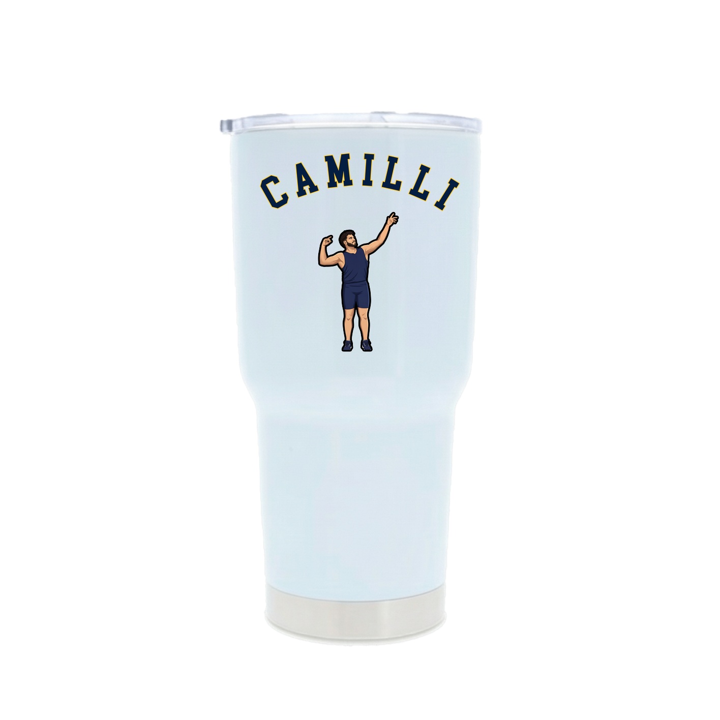 30oz Stainless Steel Tumbler — Shirsey Arch in White