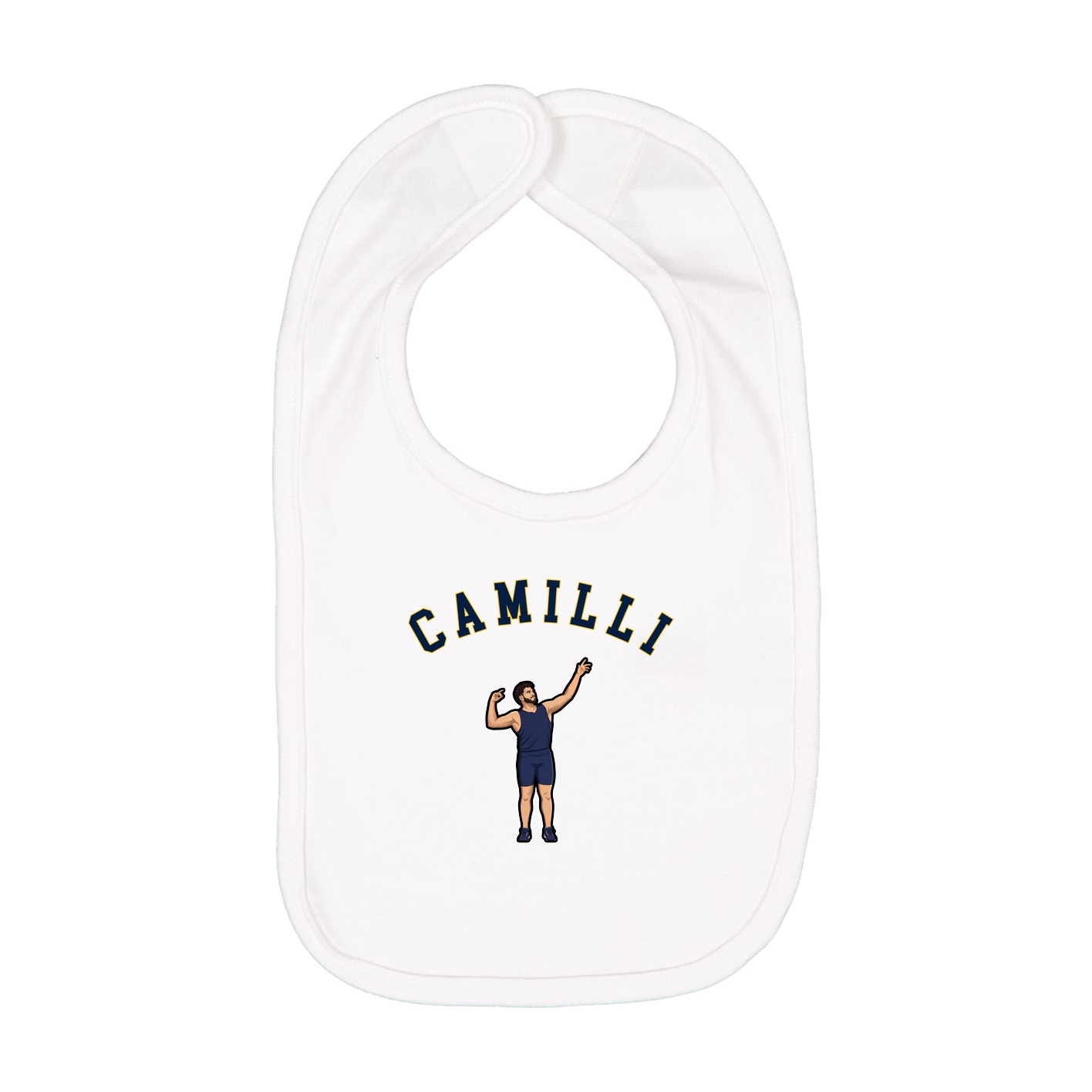 Infant Bib — Shirsey Arch in White