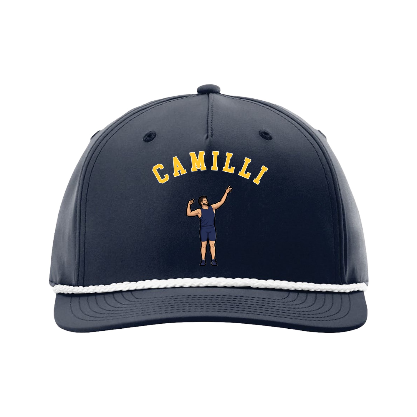 Five-Panel Classic Rope Cap — Shirsey Arch in Navy