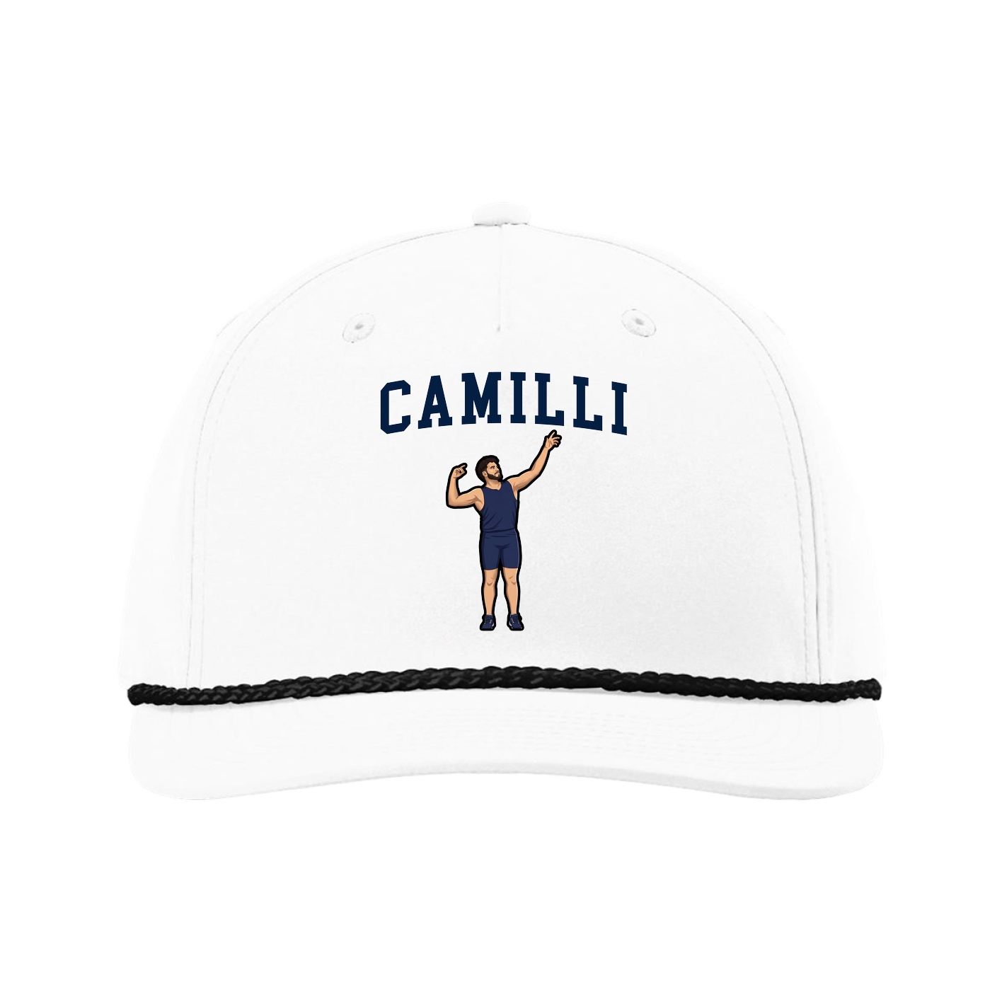 Five-Panel Classic Rope Cap — Shirsey in White