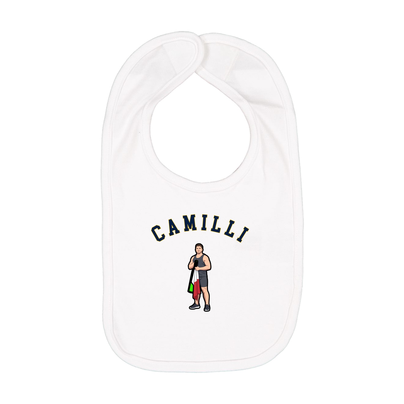 Infant Bib — Shirsey Arch in White