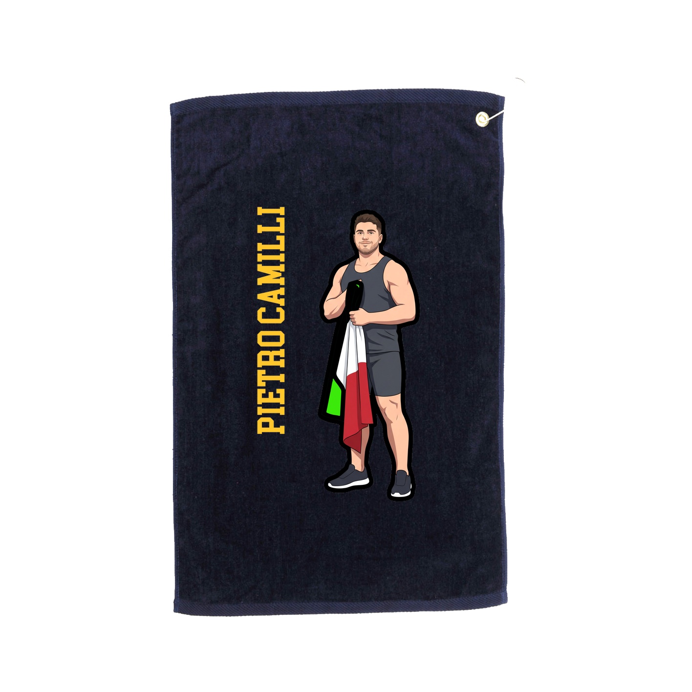 Golf Towel — Name Vertical in Navy