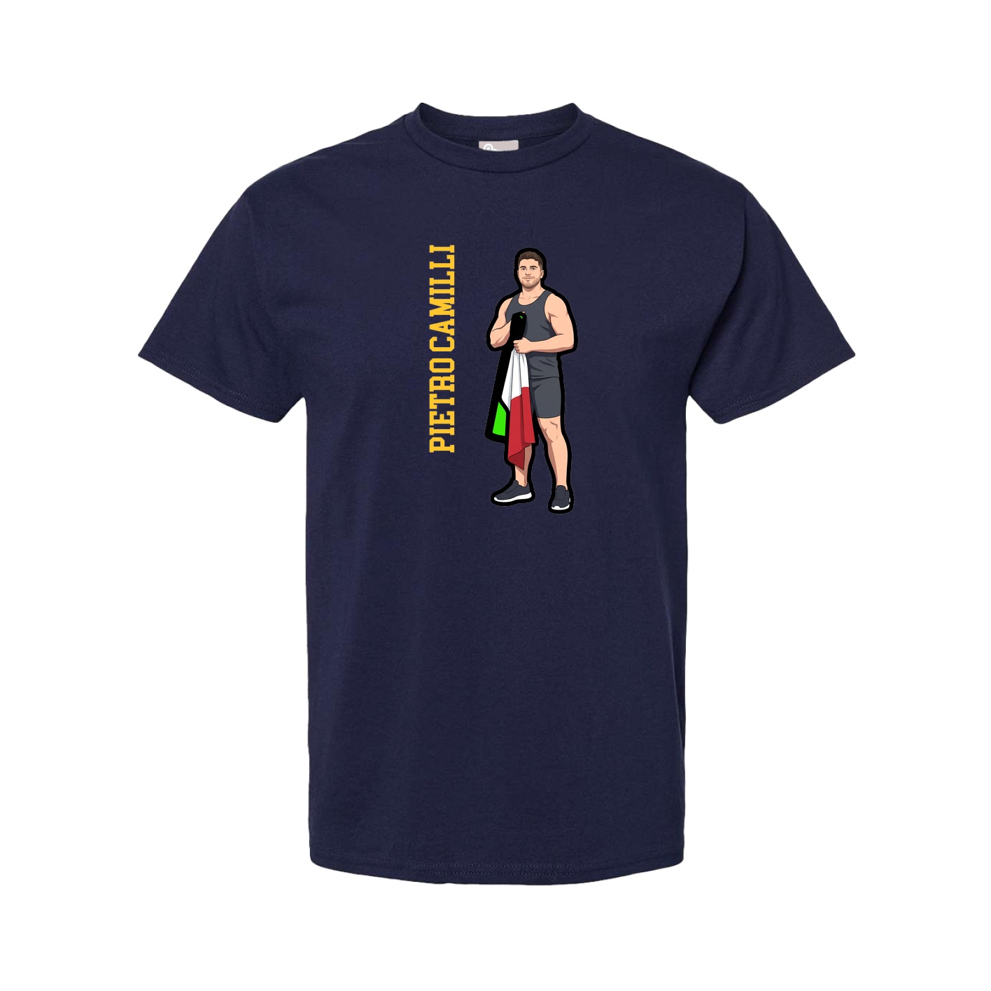 Youth Tee — Name Vertical in Navy