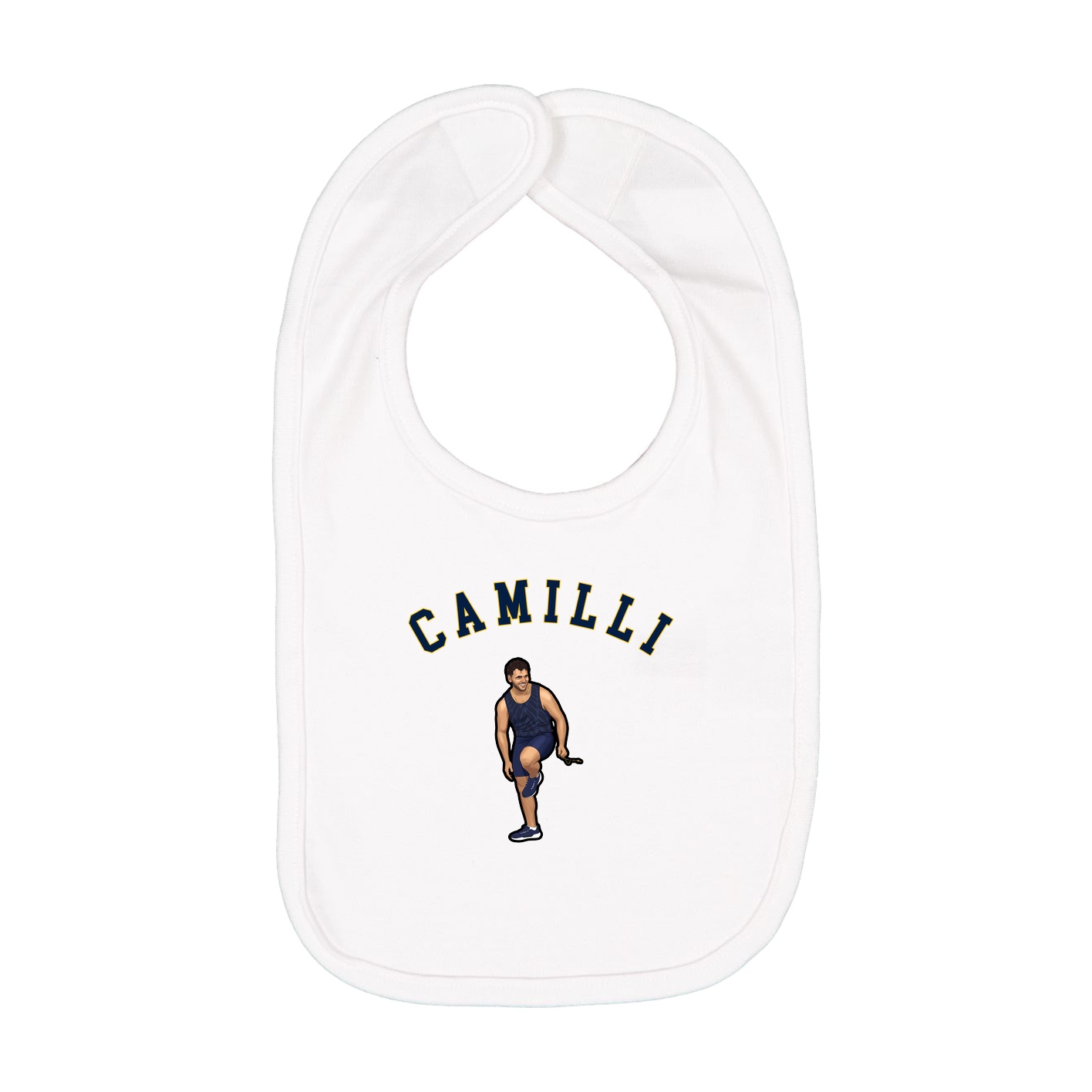 Infant Bib — Shirsey Arch in White
