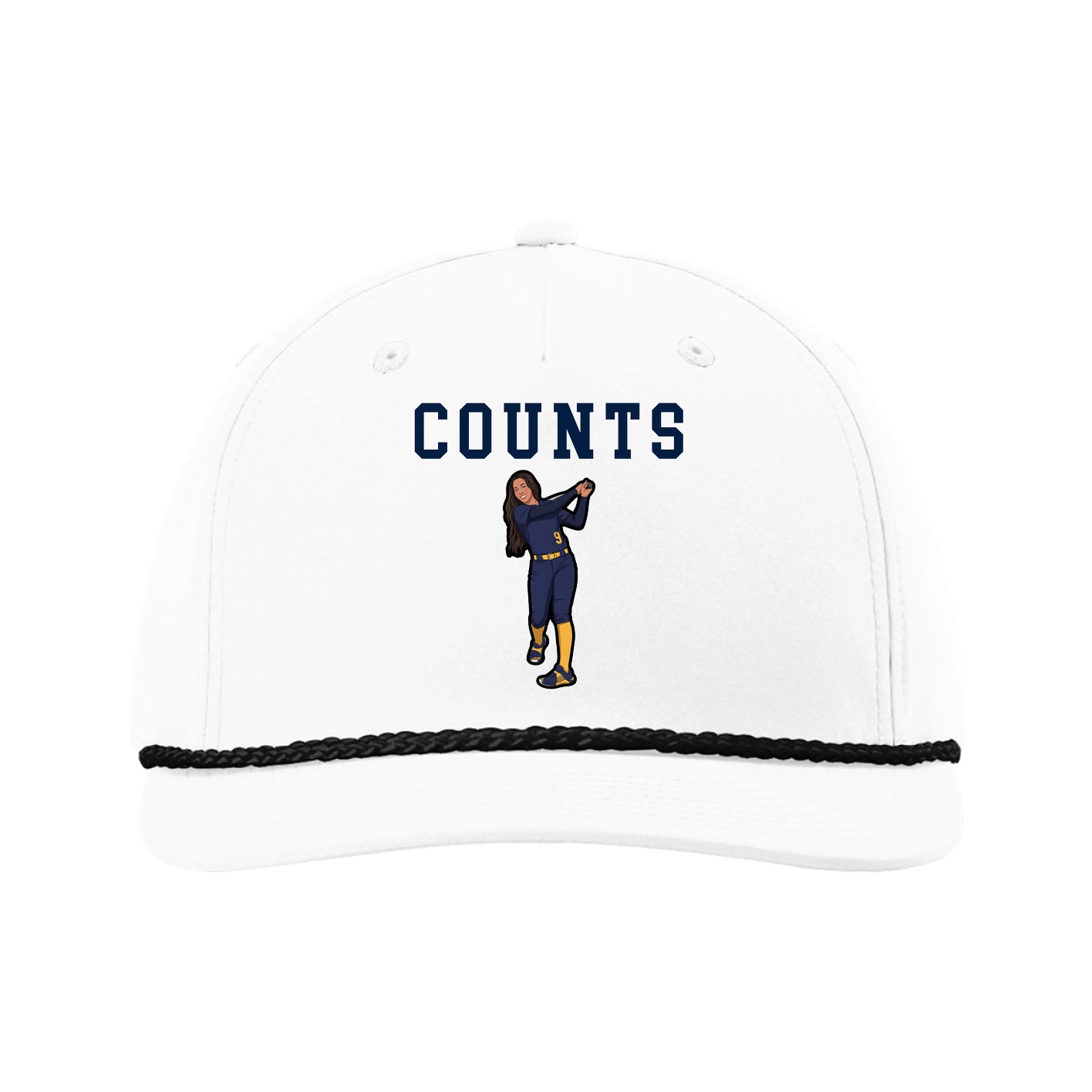 Five-Panel Classic Rope Cap — Shirsey in White