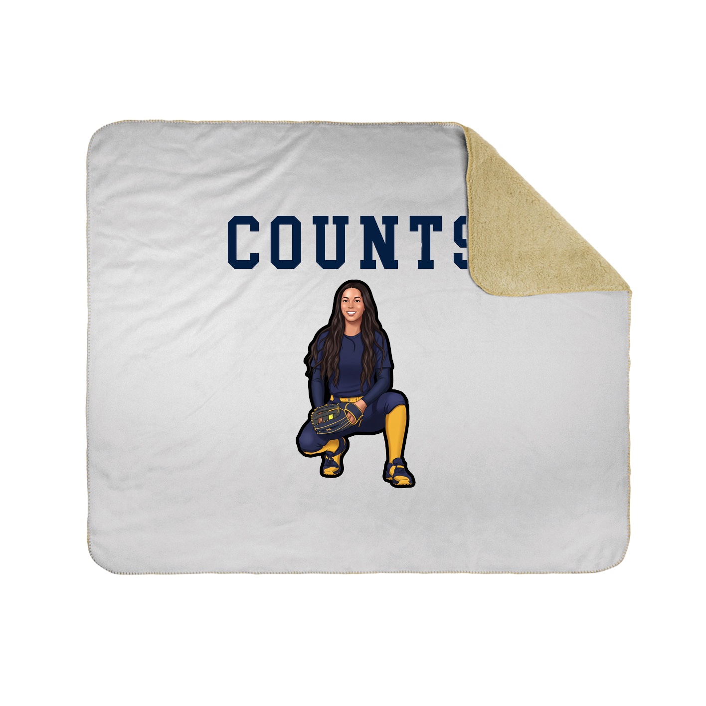 Throw Blanket — Shirsey in White