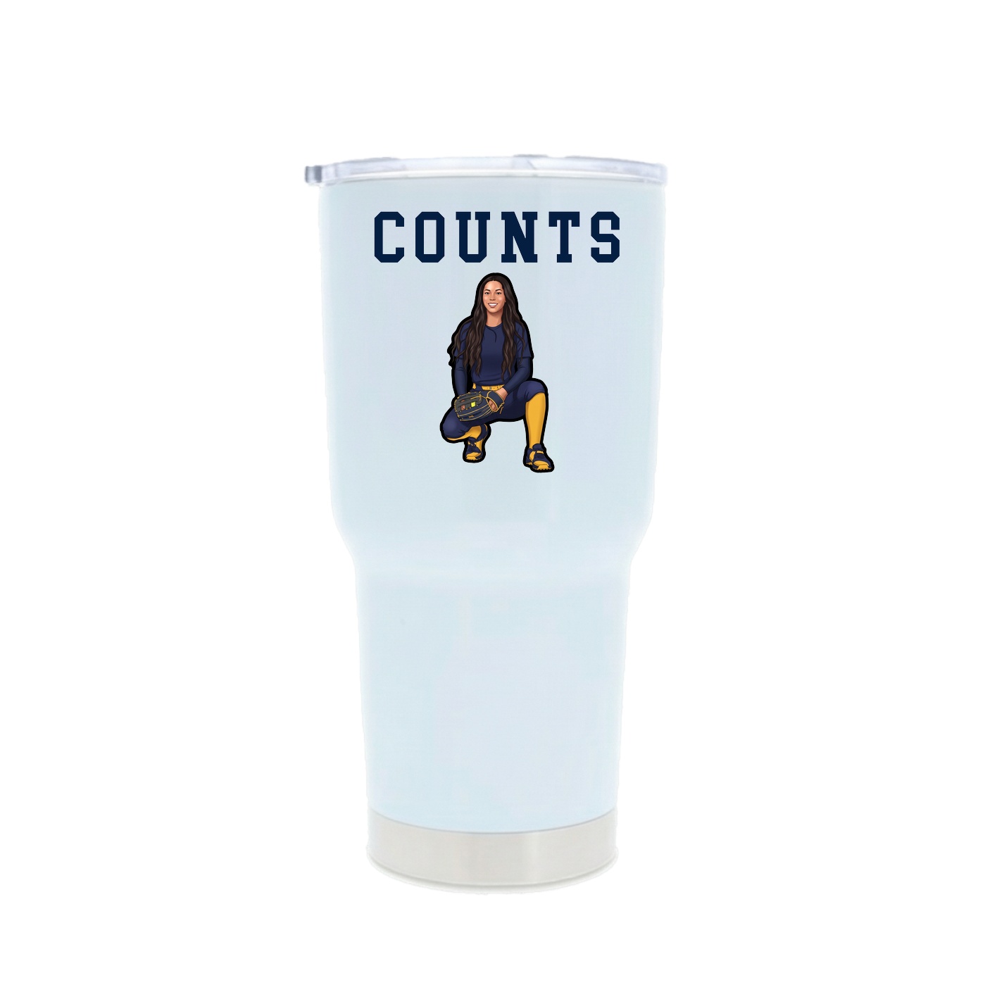 30oz Stainless Steel Tumbler — Shirsey in White