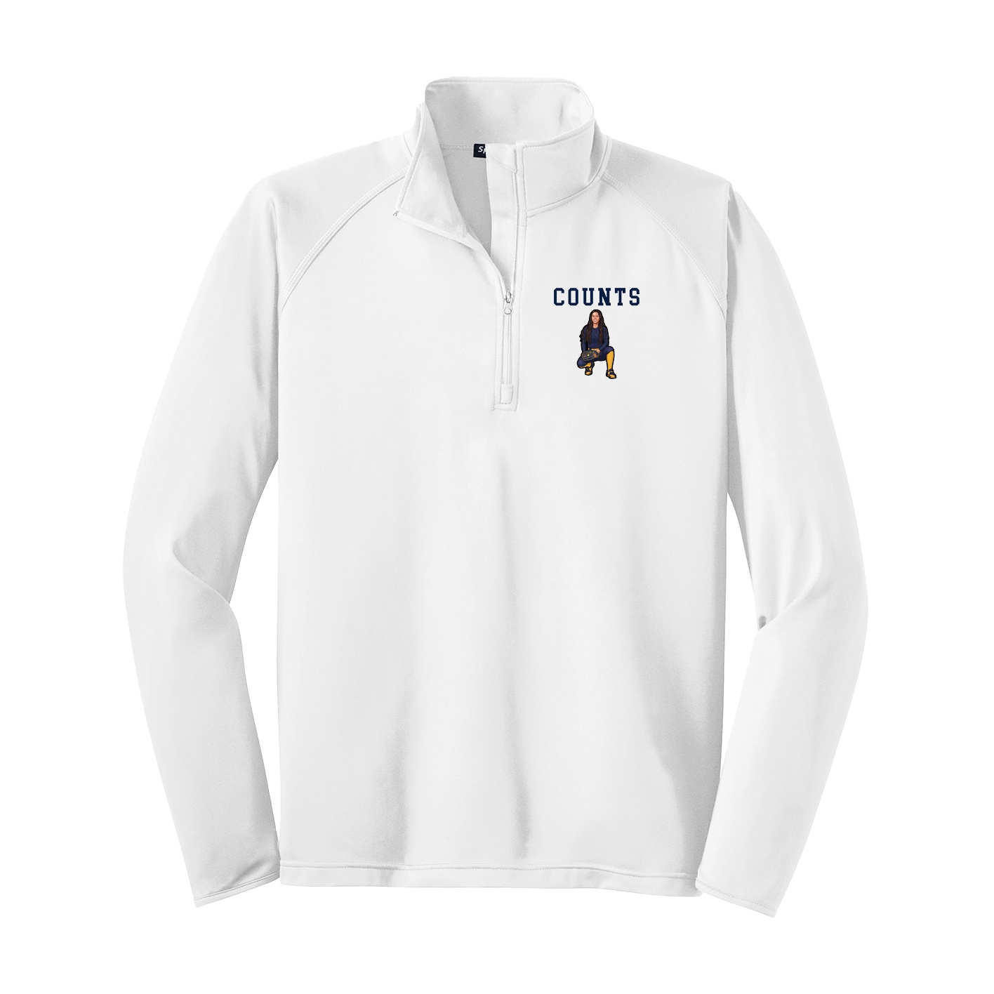 Q-Zip Pullover — Shirsey in White