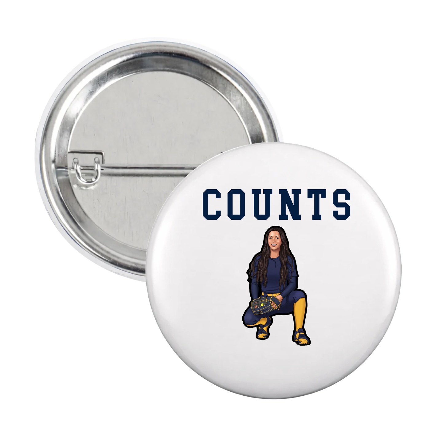 Game Day Button — Shirsey in White