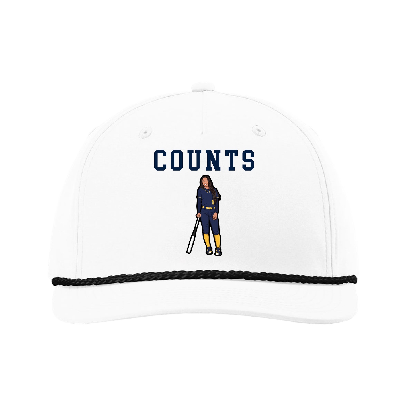 Five-Panel Classic Rope Cap — Shirsey in White