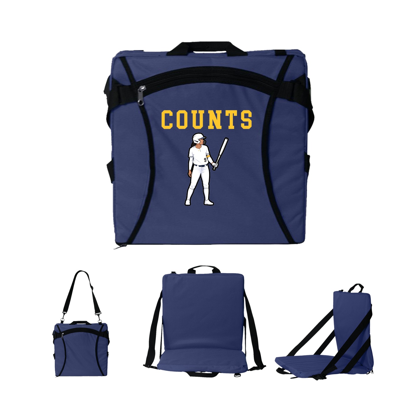 Folding Stadium Seat — Shirsey in Navy
