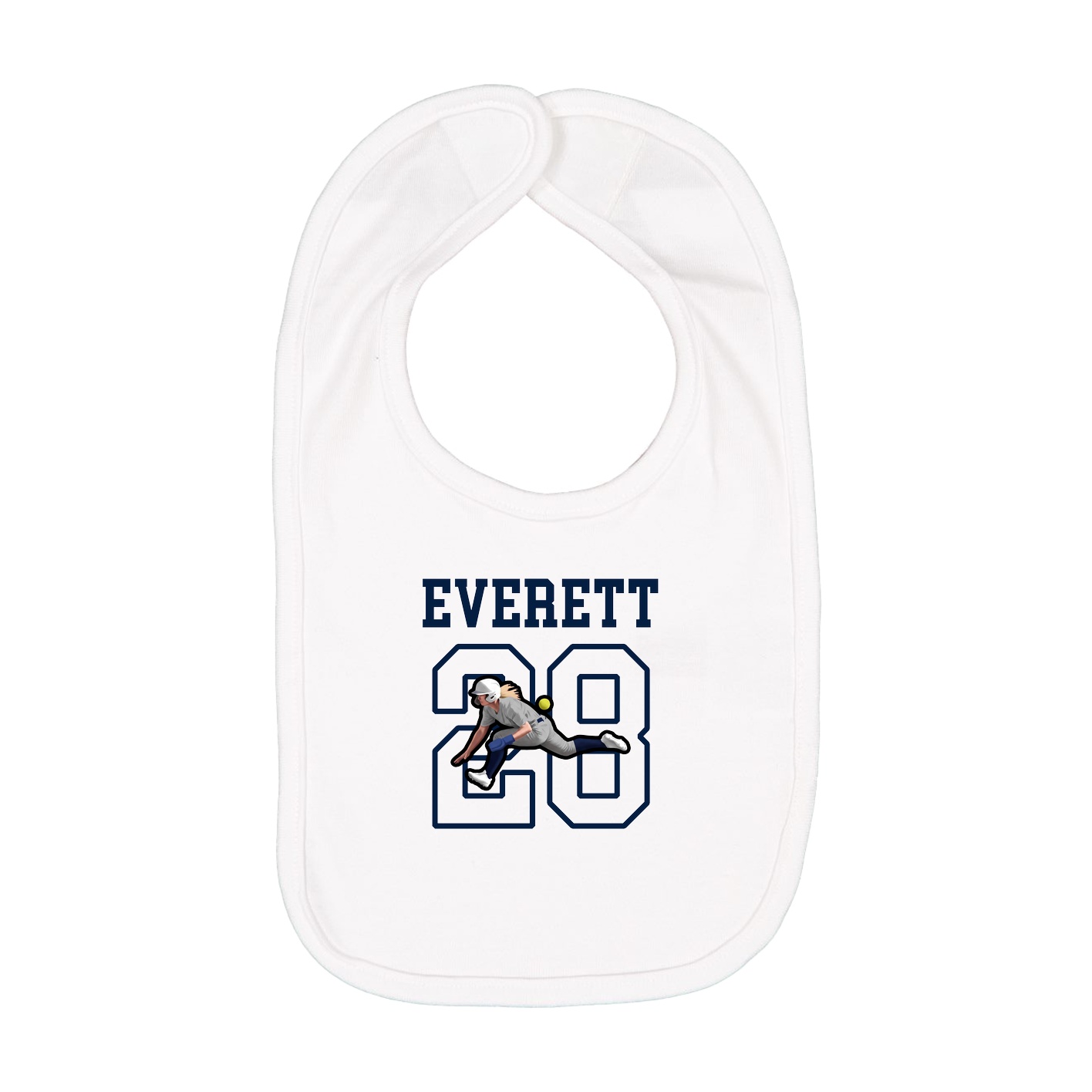 Infant Bib — Shirsey in White