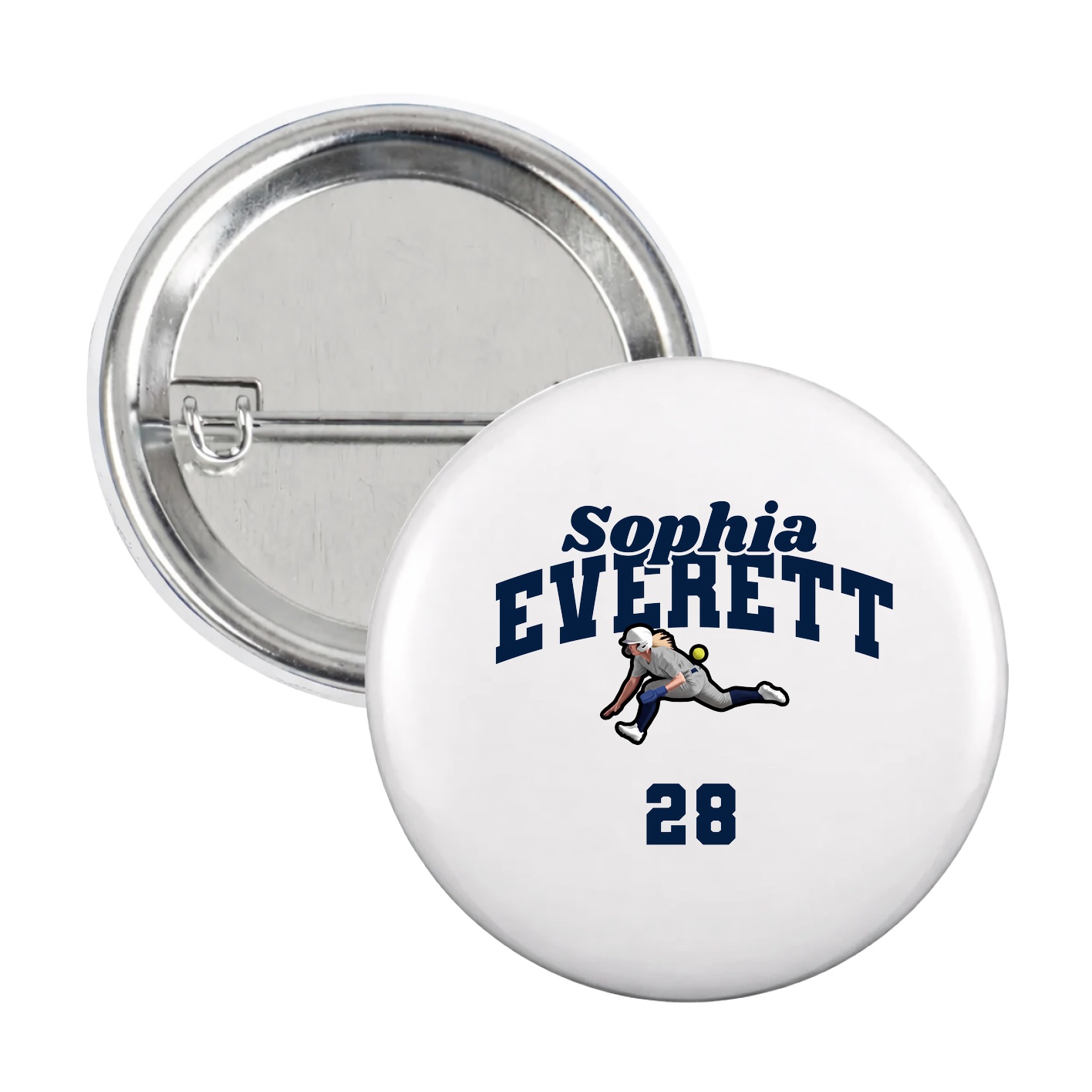 Game Day Button — Signature Arch in White