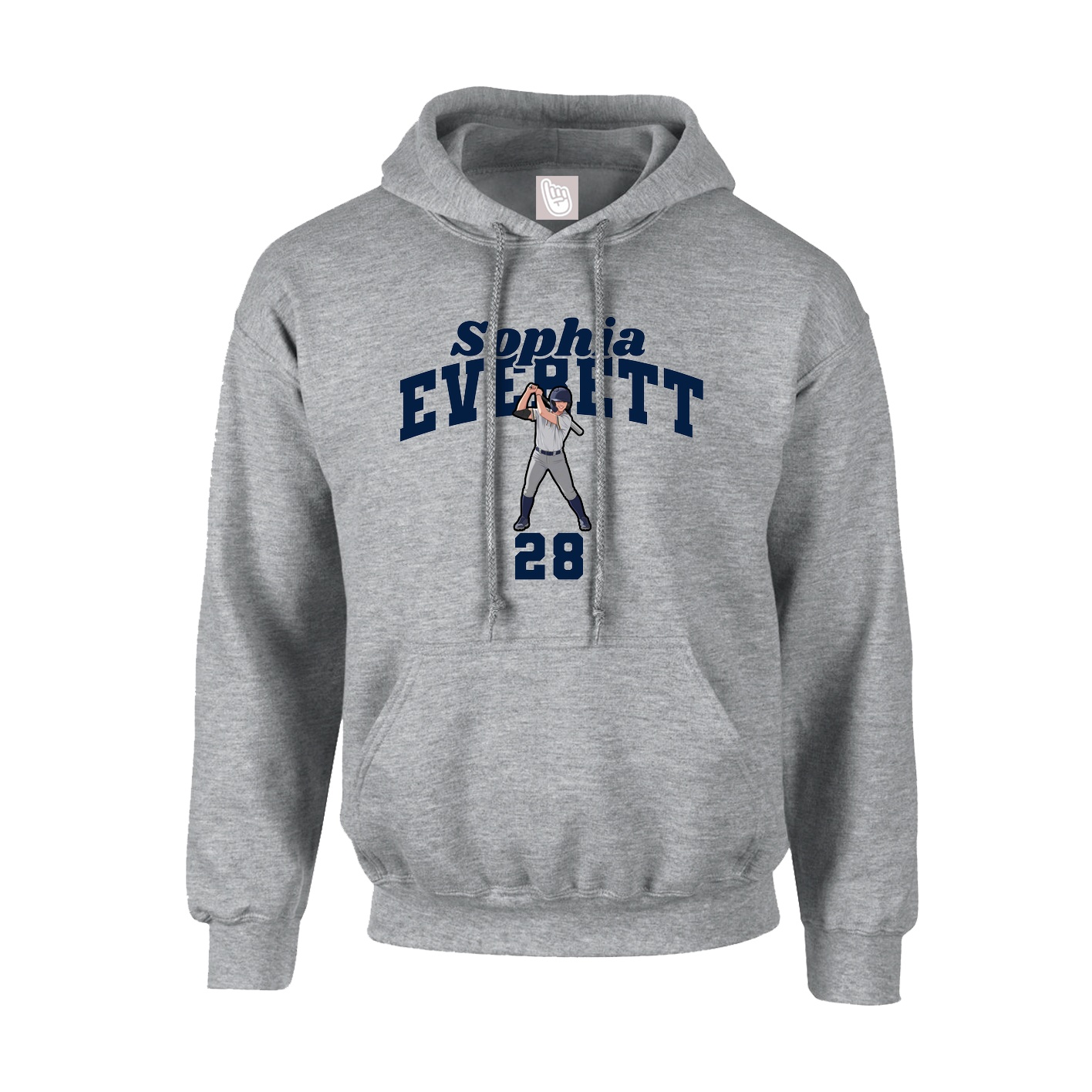 Youth Hoodie — Signature Arch in Grey