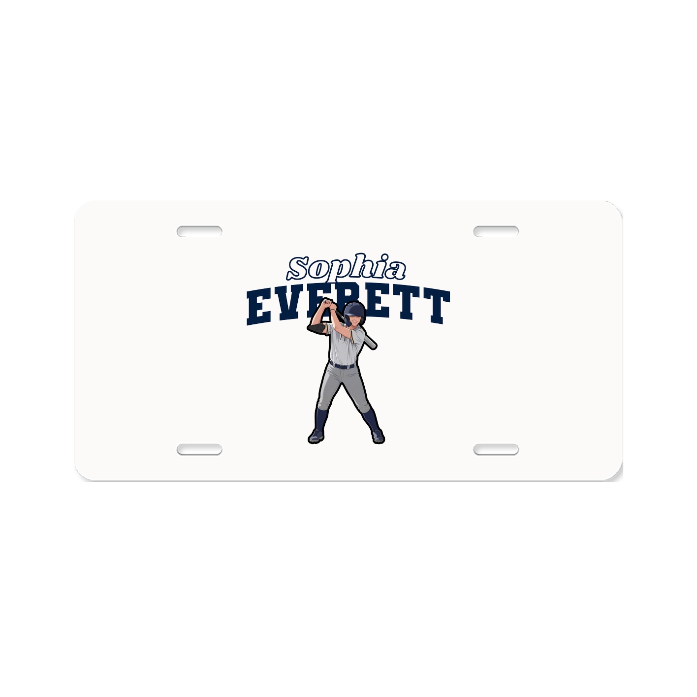 License Plate — Name Arch in Classic