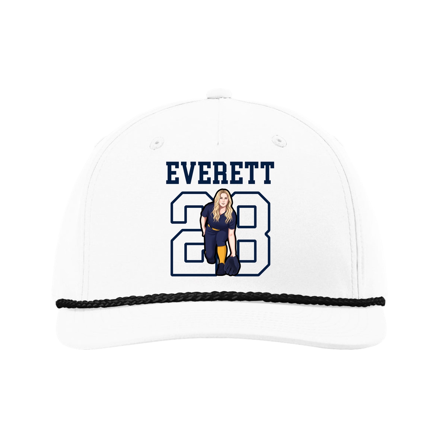 Five-Panel Classic Rope Cap — Shirsey in White