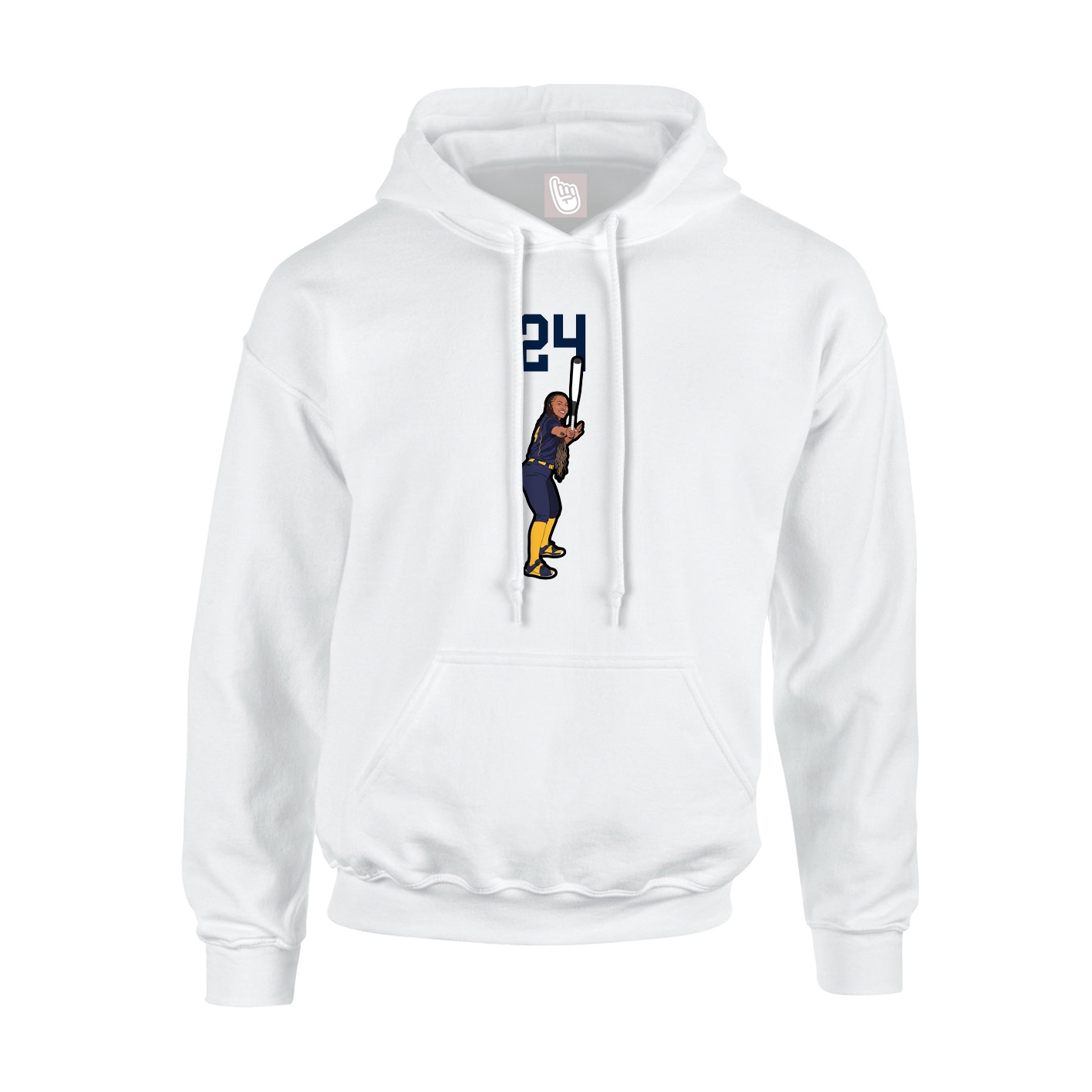 Hoodie — Number Top in White
