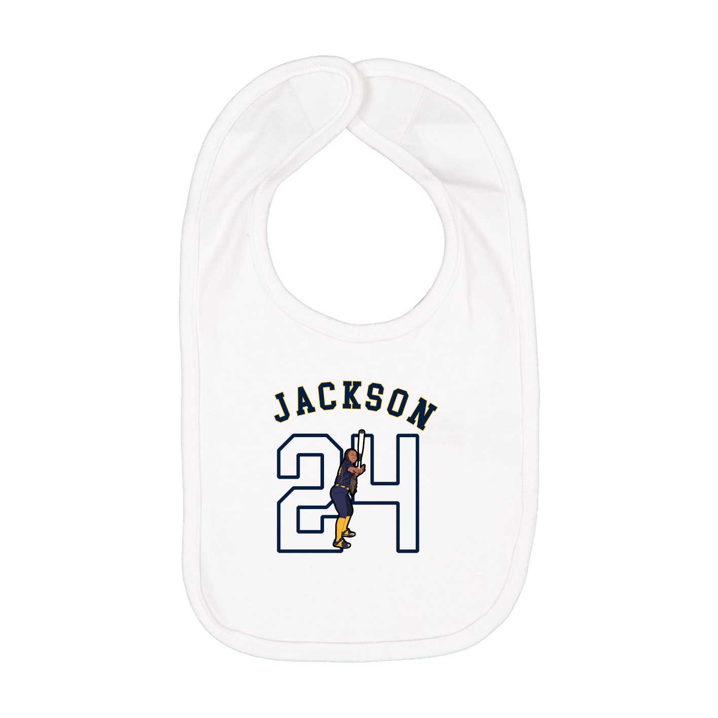 Infant Bib — Shirsey Arch in White
