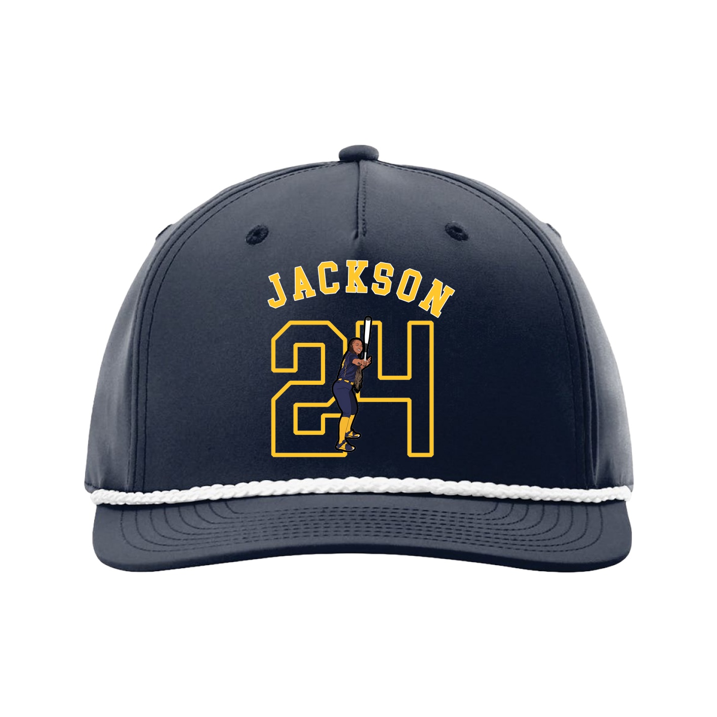 Five-Panel Classic Rope Cap — Shirsey Arch in Navy