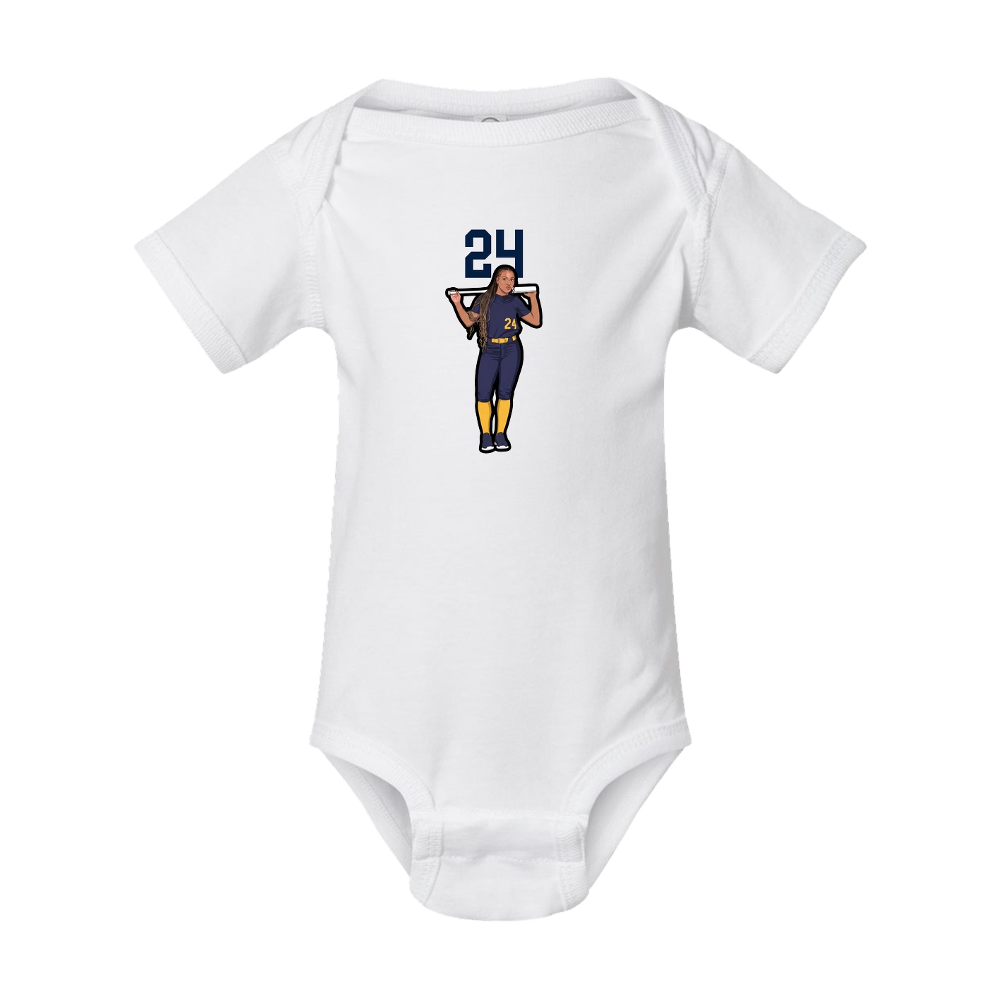 Baby Onesie — Number Top in White