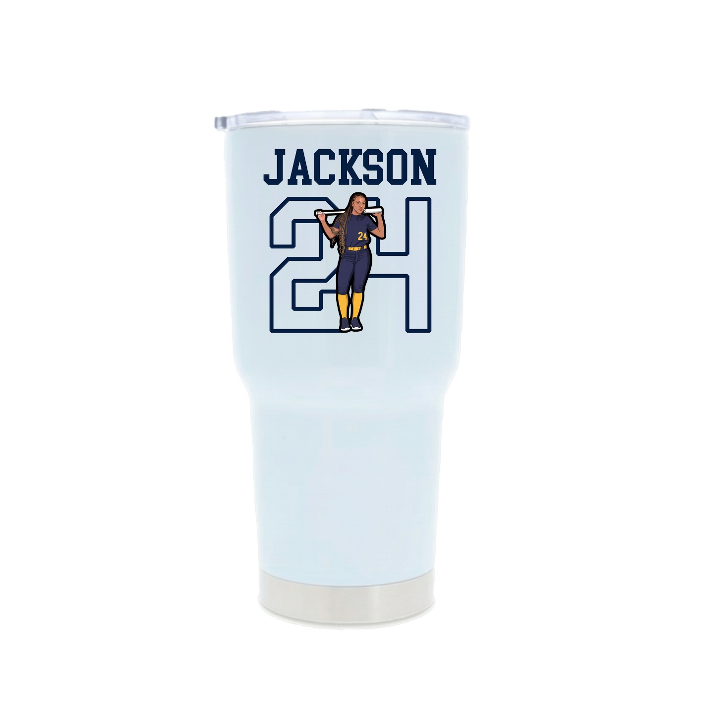 30oz Stainless Steel Tumbler — Shirsey in White