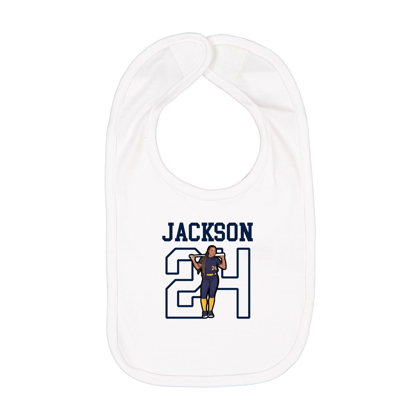 Infant Bib — Shirsey in White