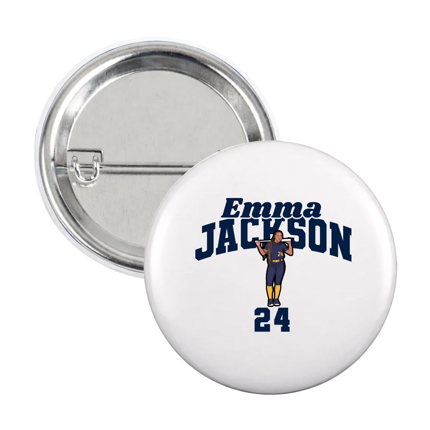 Game Day Button — Signature Arch in White