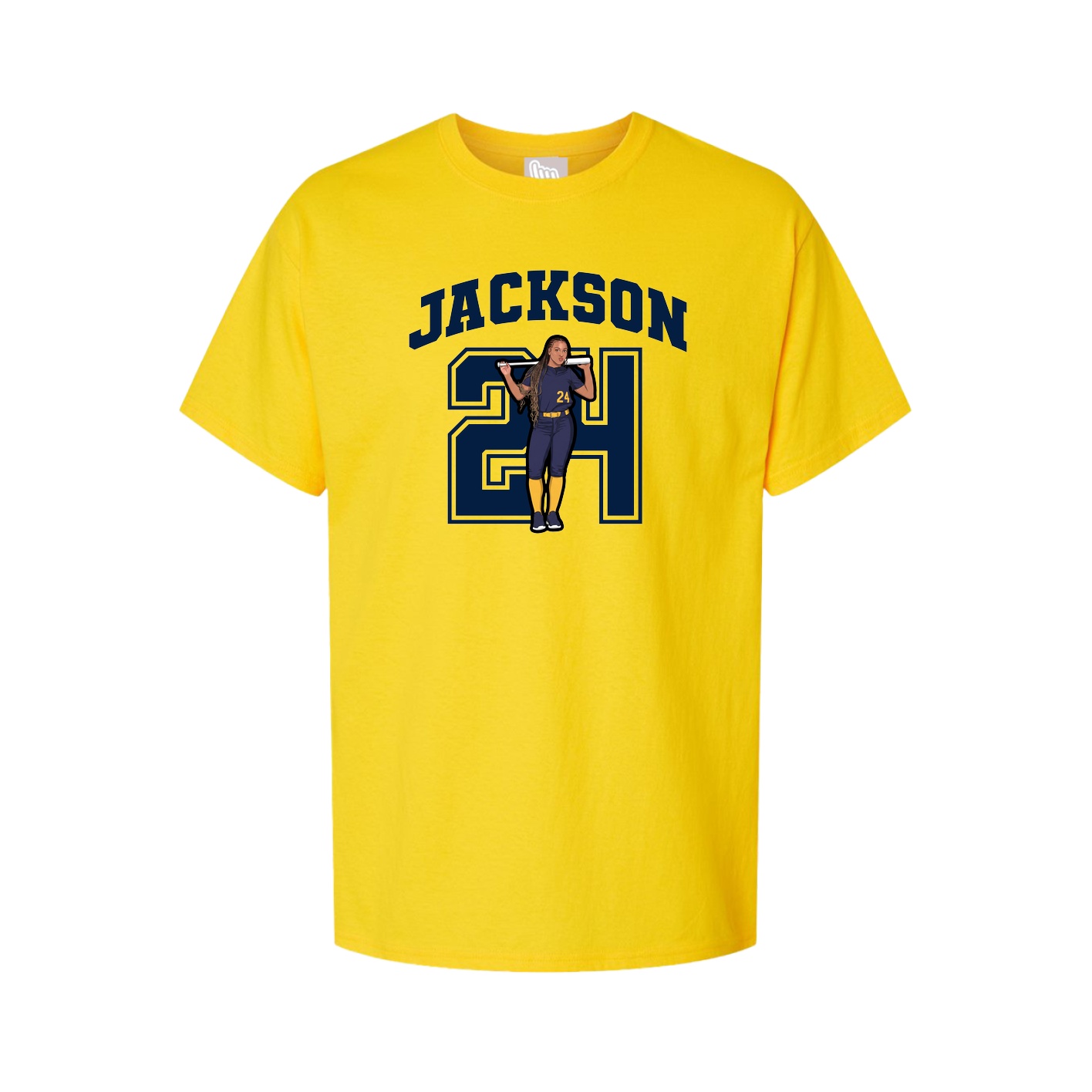 Youth Tee — Number in Gold