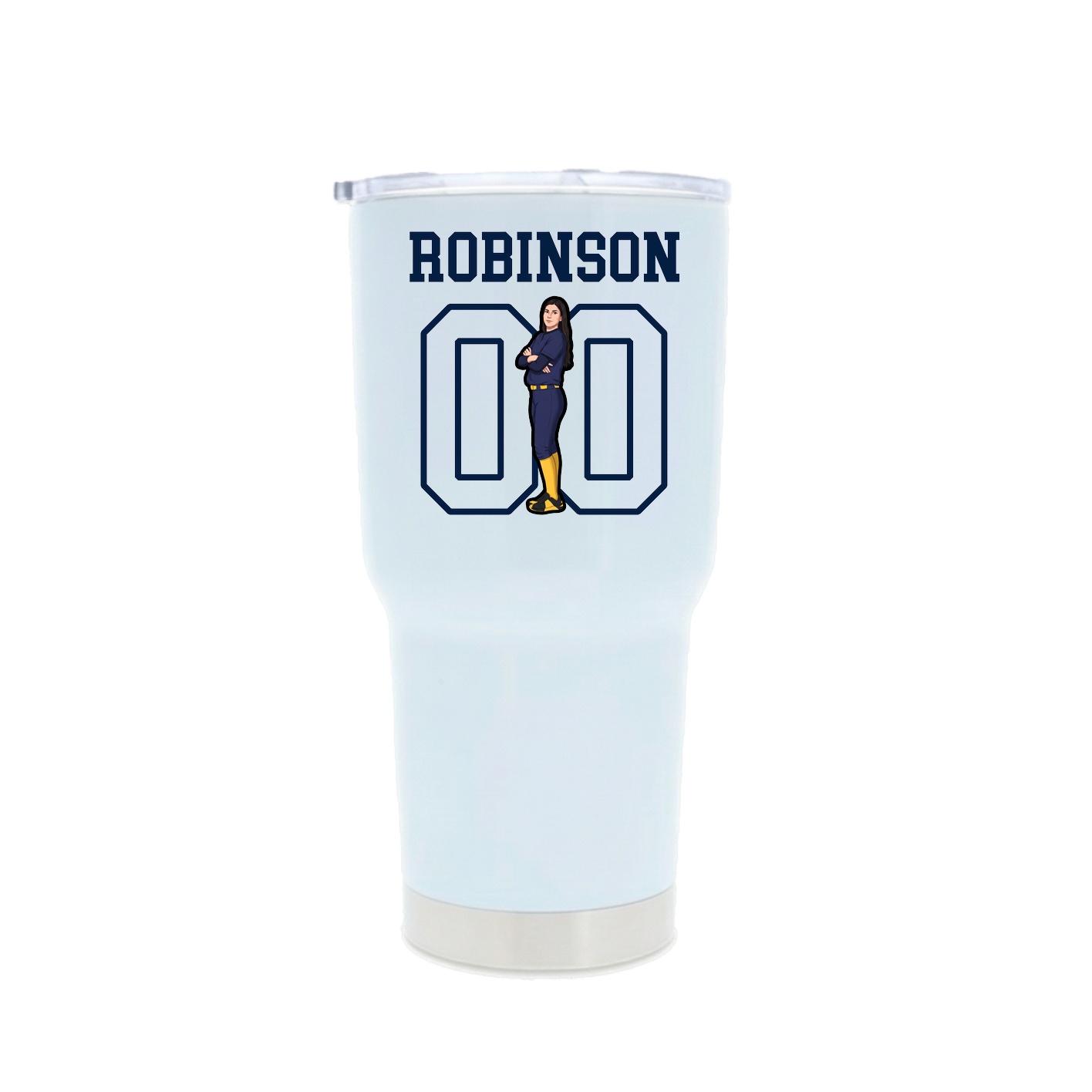 30oz Stainless Steel Tumbler — Shirsey in White