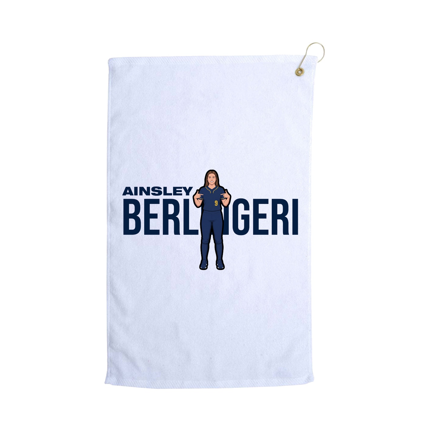 Golf Towel — Player Name in White