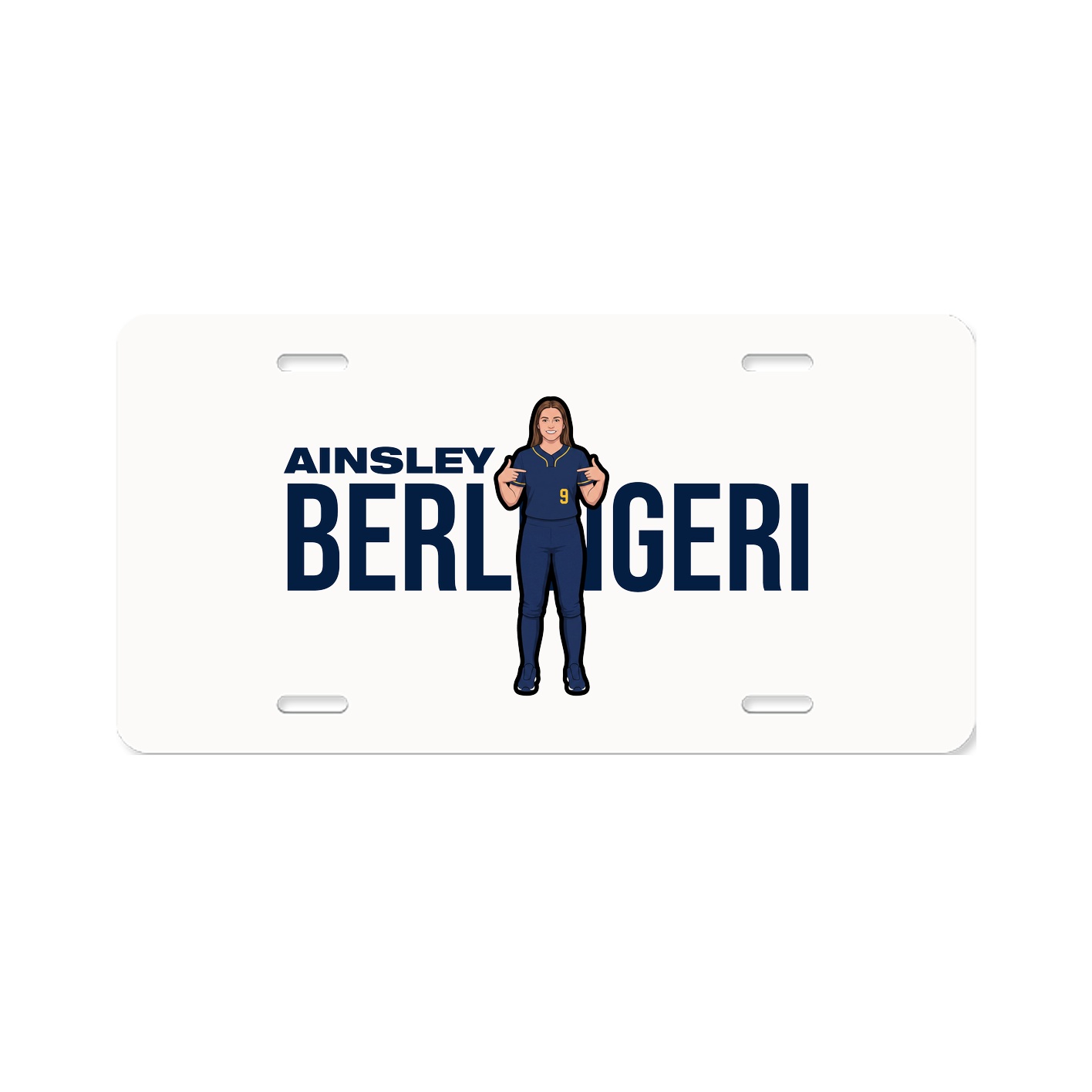 License Plate — Player Name in Classic