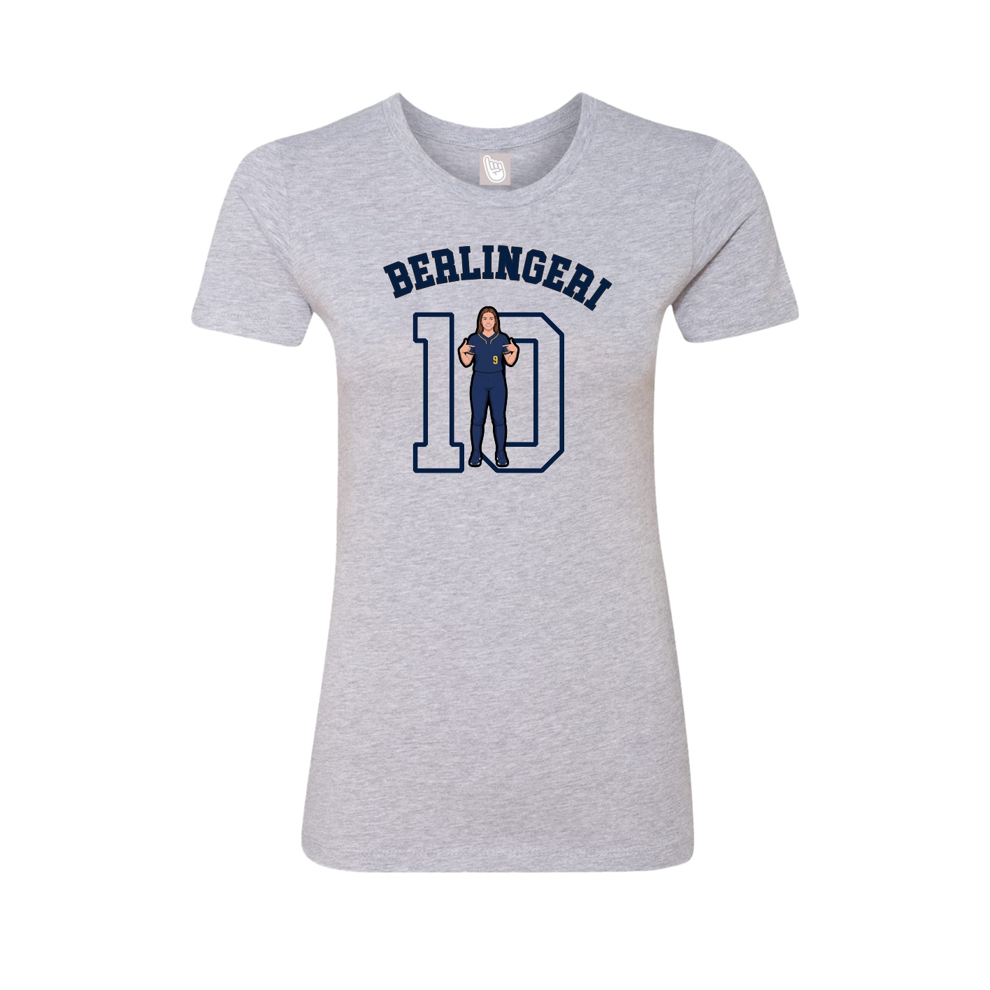 Fitted Women's Tee — Shirsey Arch in Grey
