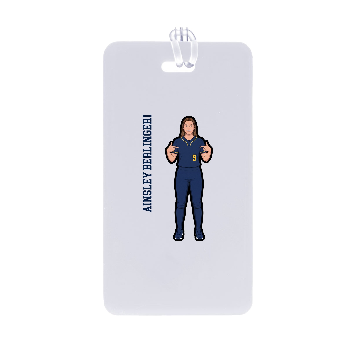 Bag Tag — Name Vertical in Classic