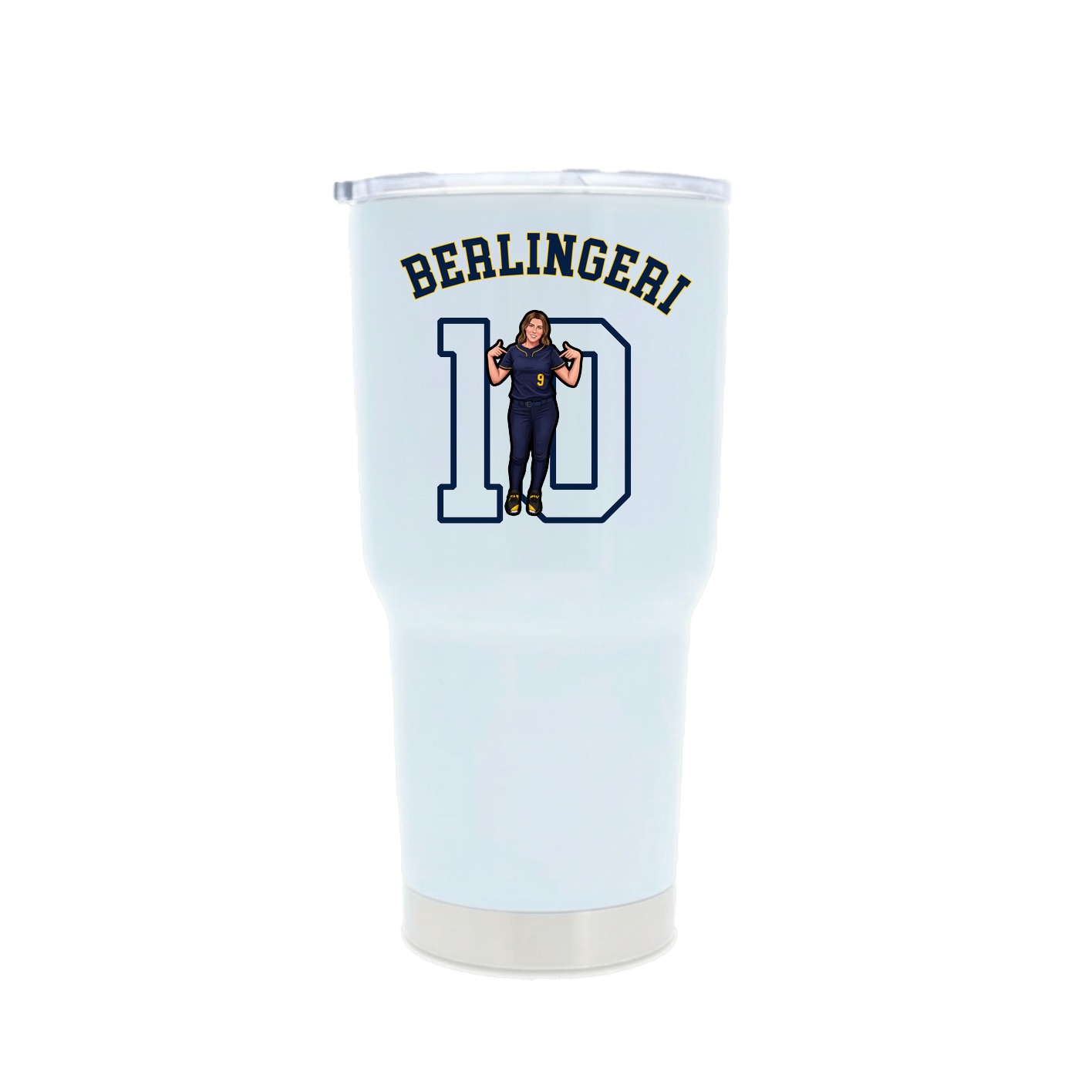 30oz Stainless Steel Tumbler — Shirsey Arch in White