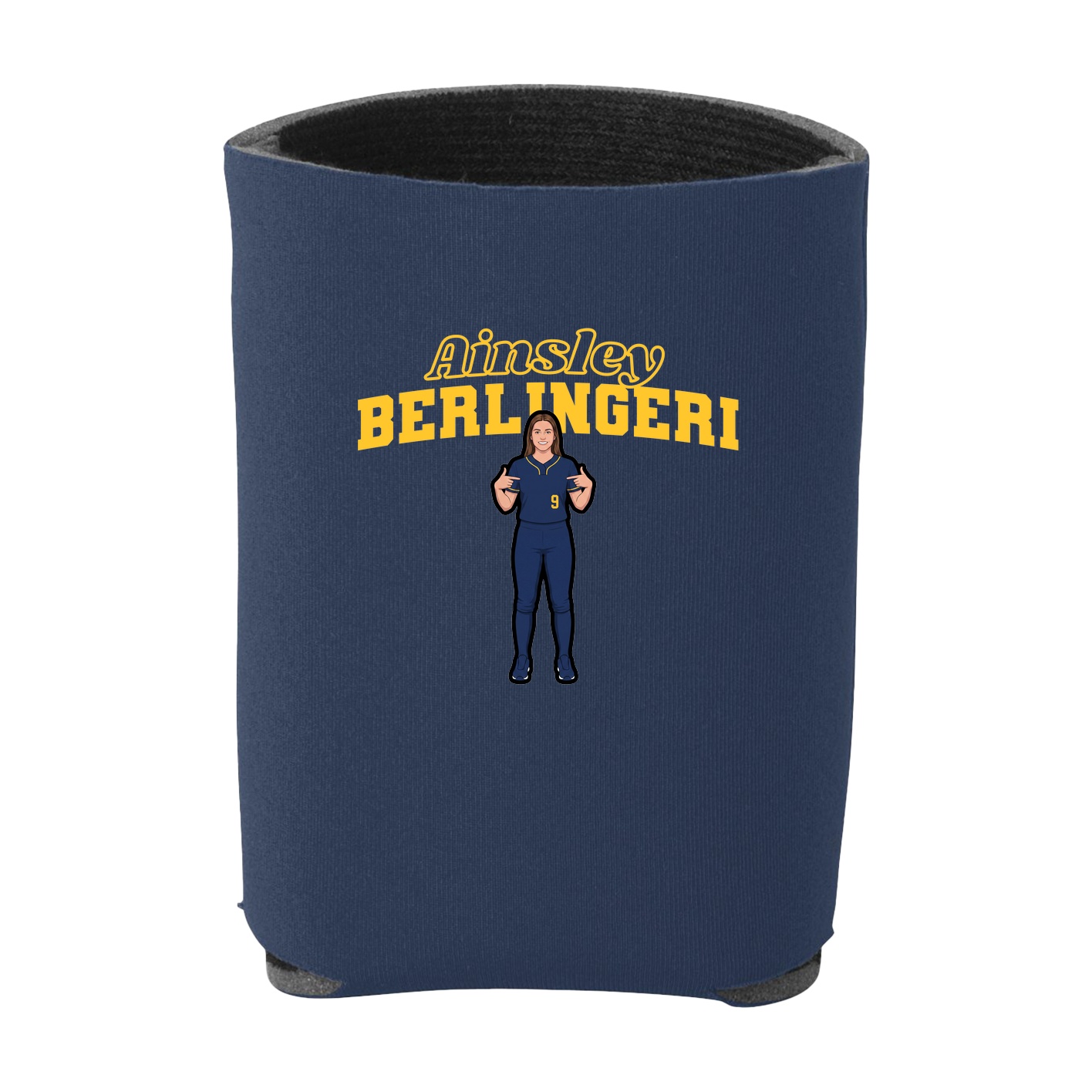 Can Holder — Name Arch in Navy
