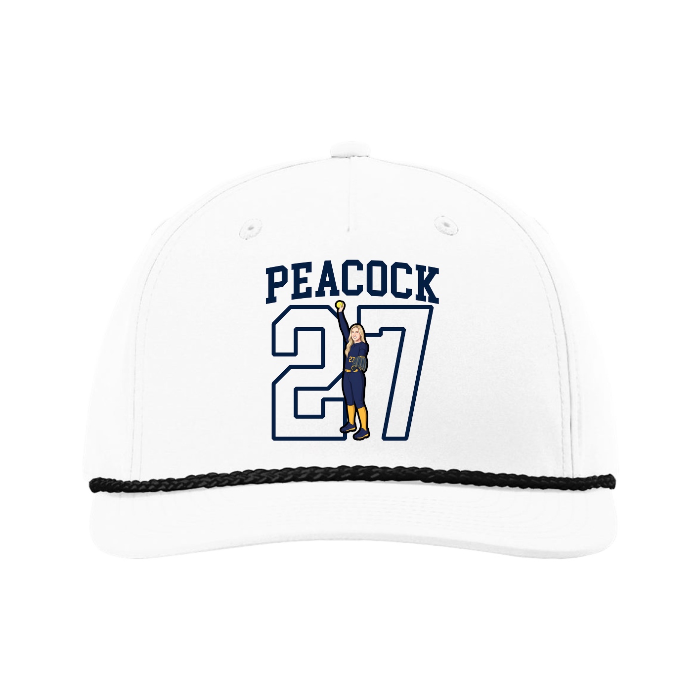 Five-Panel Classic Rope Cap — Shirsey in White