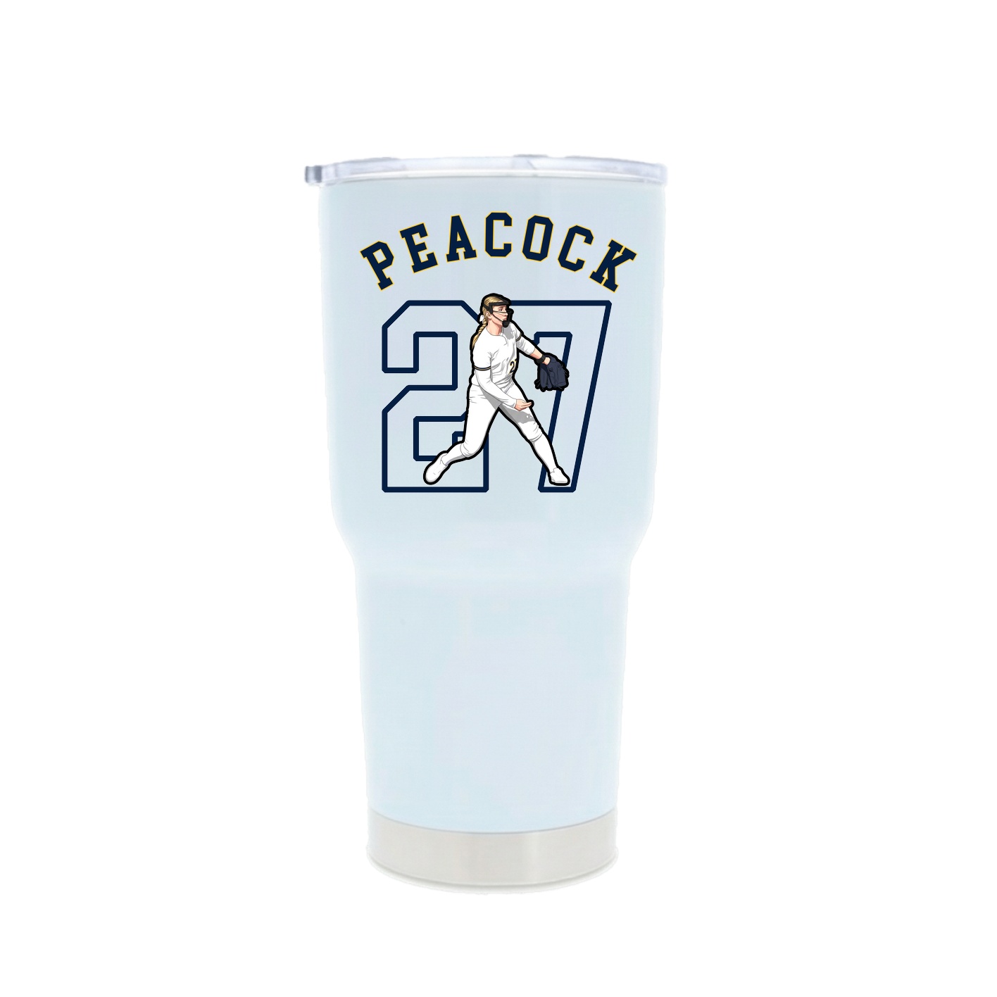 30oz Stainless Steel Tumbler — Shirsey Arch in White