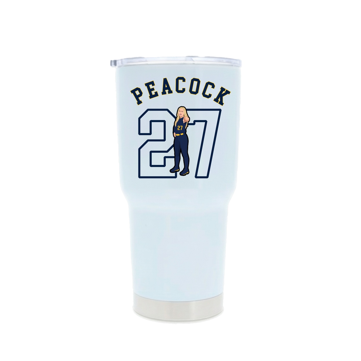 30oz Stainless Steel Tumbler — Shirsey Arch in White