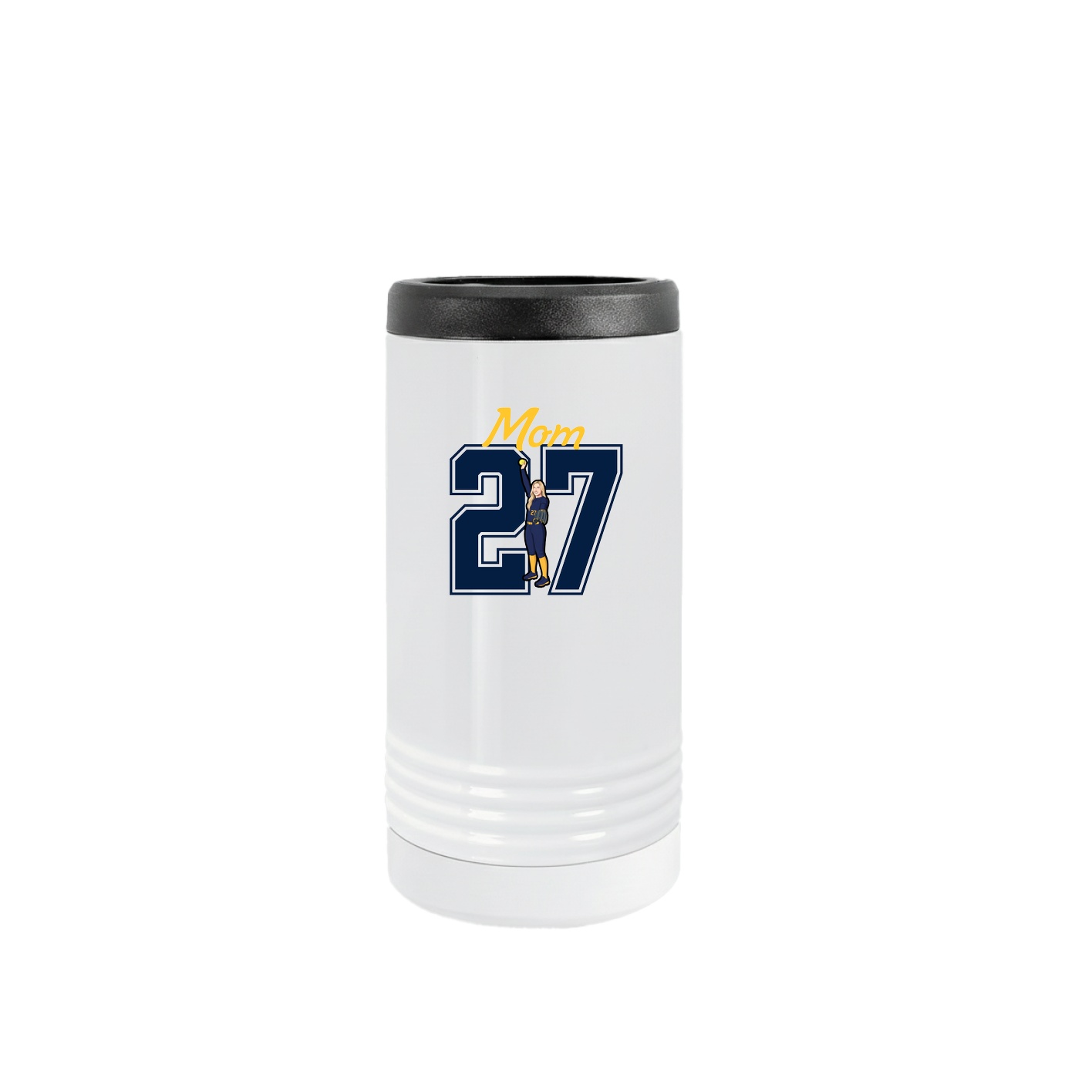 Slim Beverage Holder — Mothers Day Shirsey in White
